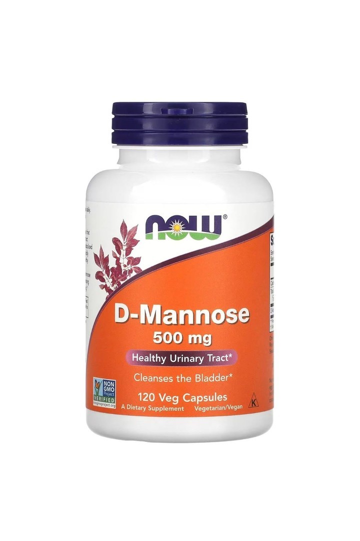 Now Foods D-mannose, 500 Mg, 120 Veg Capsules