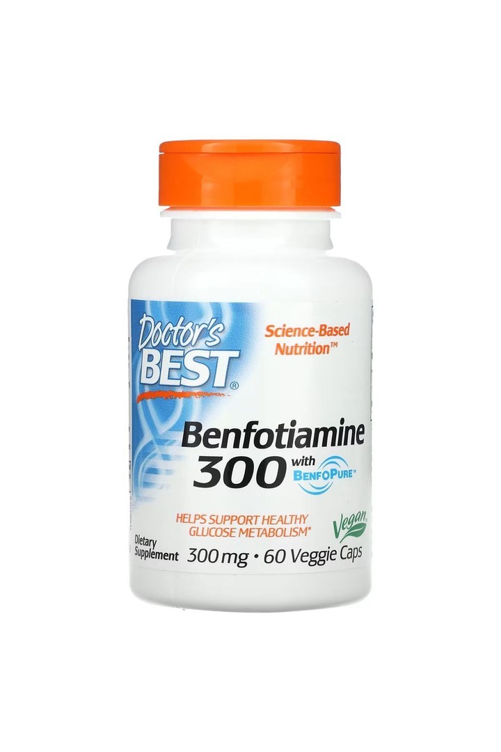 Benfotiamine 300 mg with benfopure 60 Veg. Kapsül.usa menş.