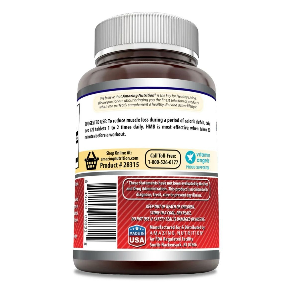 HMB (Beta-Hydroxy Beta-Methylbutyrate) Supplement | 2000 Mg Per Serving | 120 Tablets