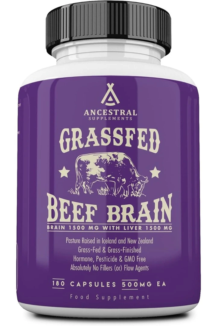 Ancestral Supplements Grass Fed Beef Brain 500 Mg 180 Kapsül