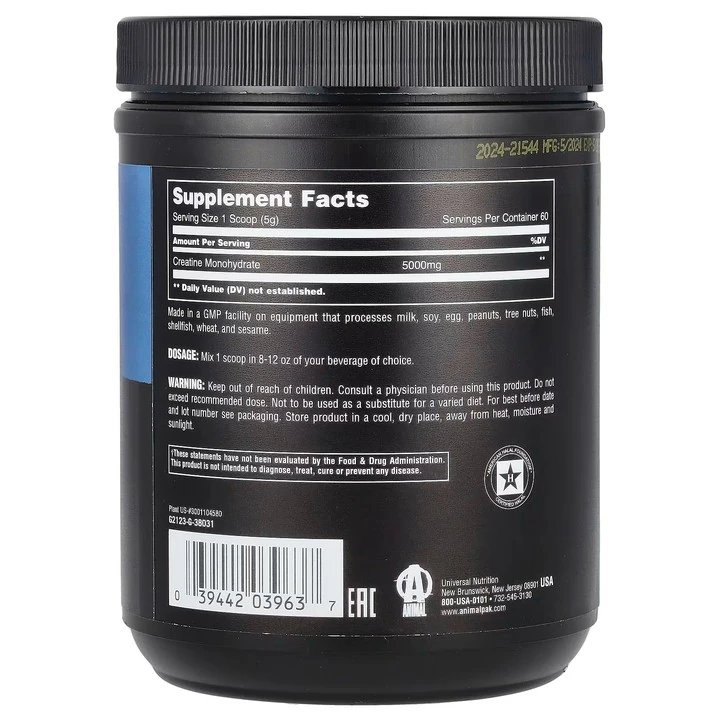 100% Pure Creatine Monohydrate™ Powder, Unflavored, 10.58 oz (300 g)