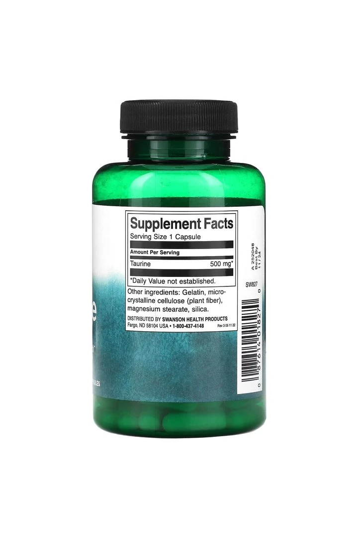 Taurin, 500 mg, 100 Kapsül.usa vers.