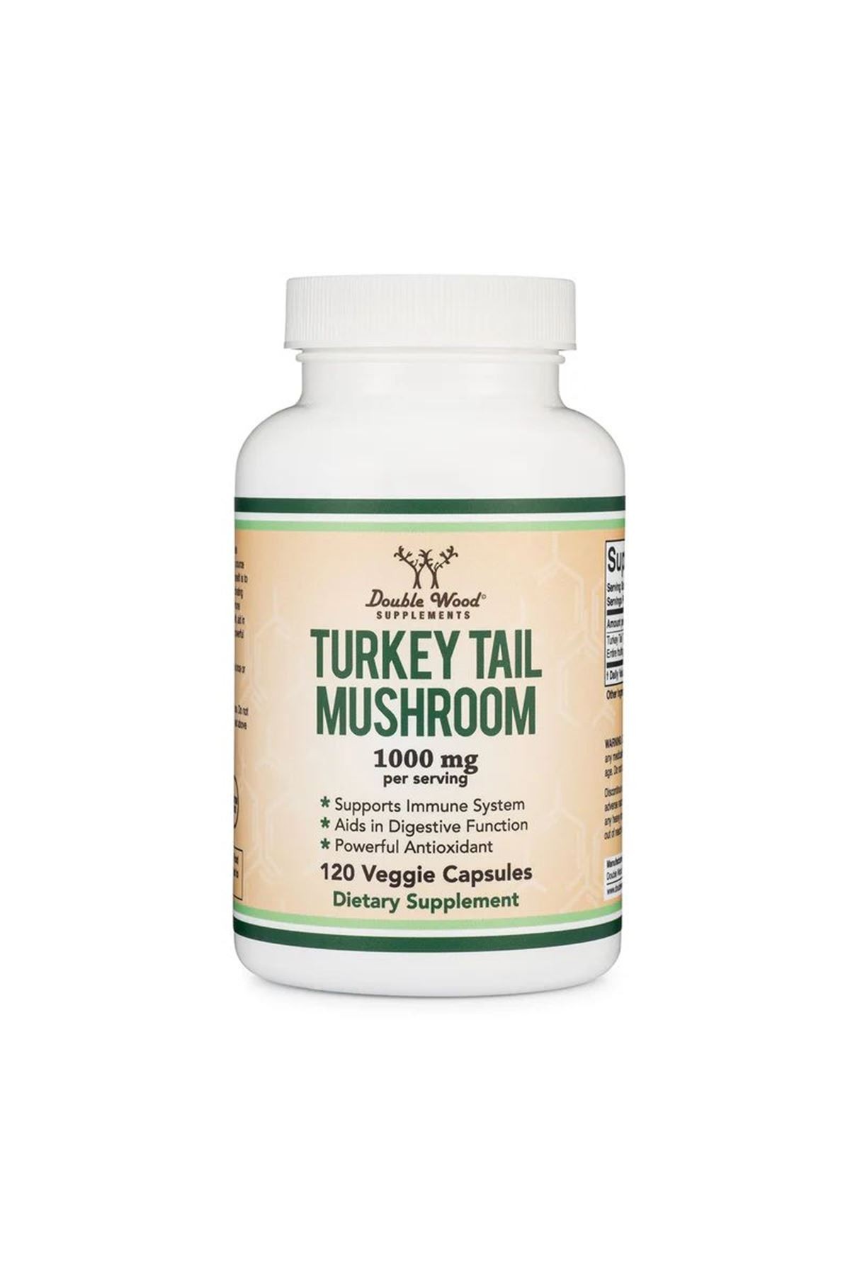 Turkey Tail Mushroom 1000 mg 120 veggie capsules