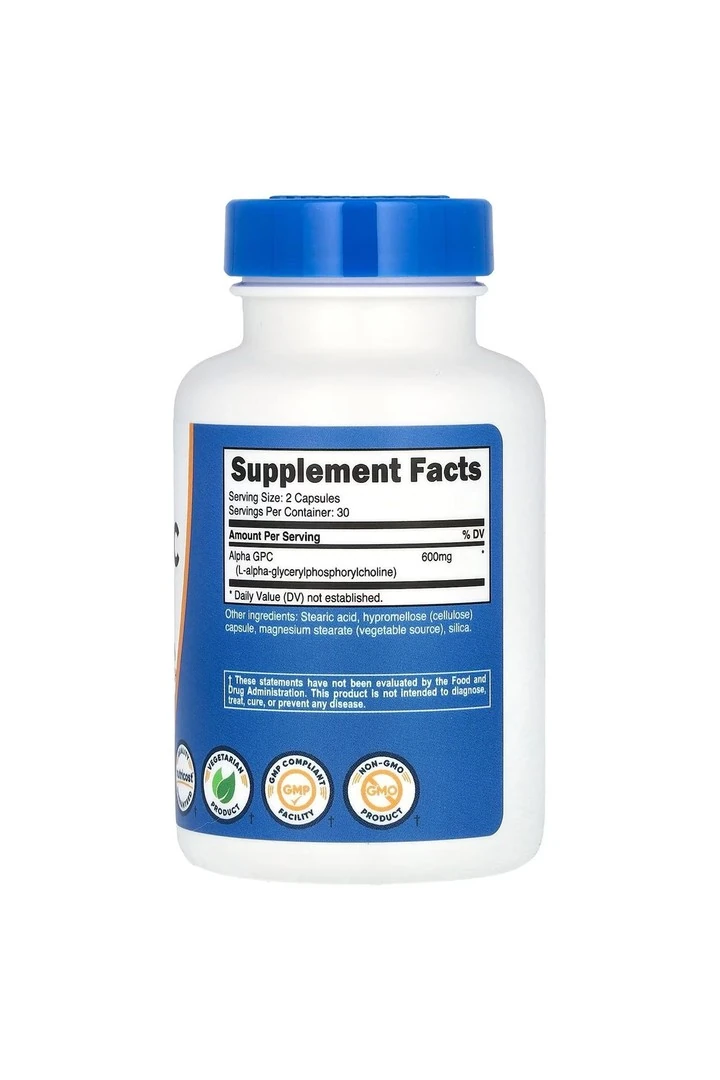 Alpha GPC, 600 mg, 60 Kapsül 30 servis (Kapsül başına 300 mg) usa menş.