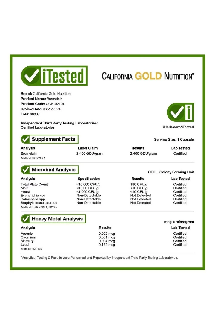 Bromelain 625 mg 30 Kapsül