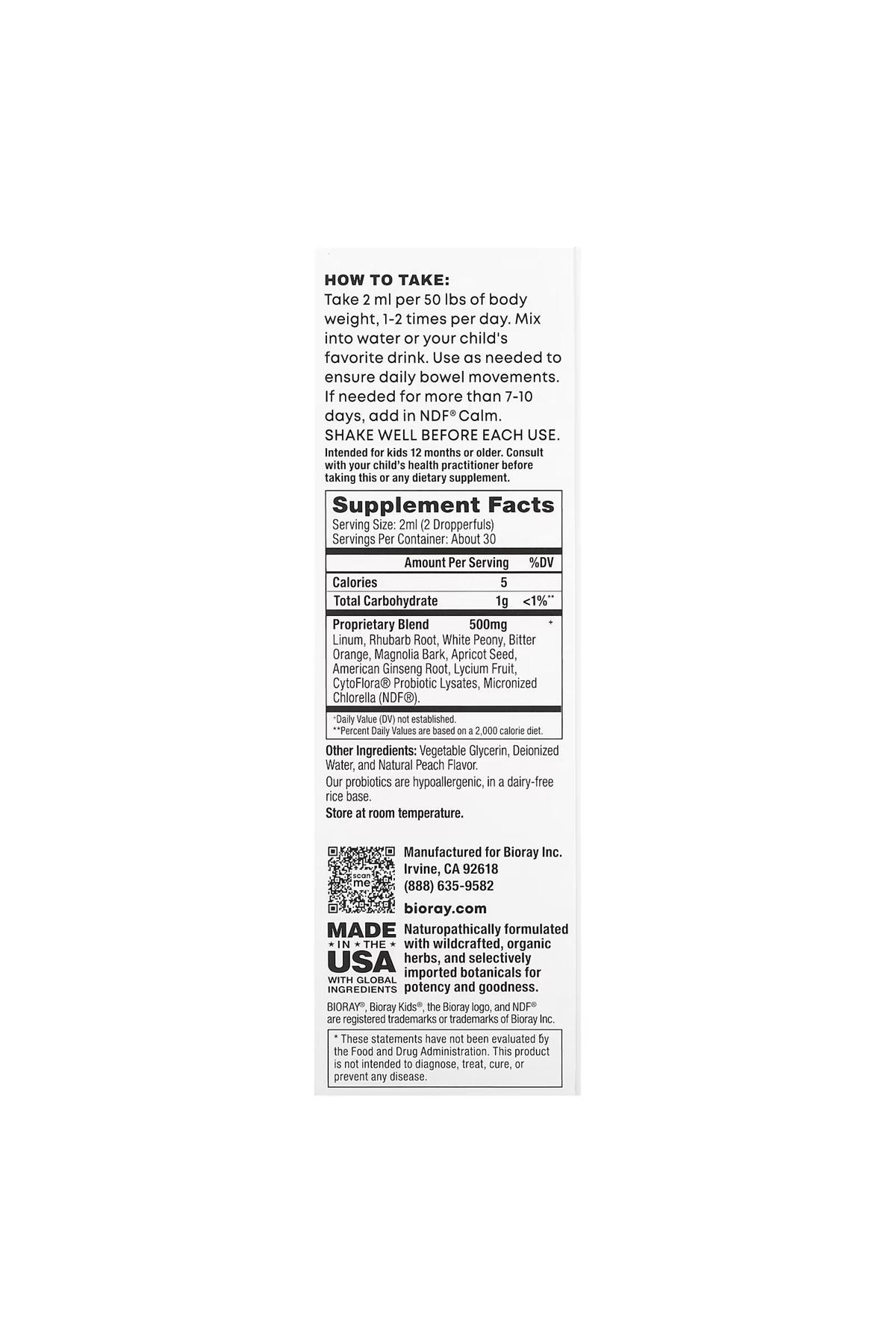 Bioray , Kids, Ndf Pooper, Mango , 2 Fl Oz (59 ML) 2 fl oz