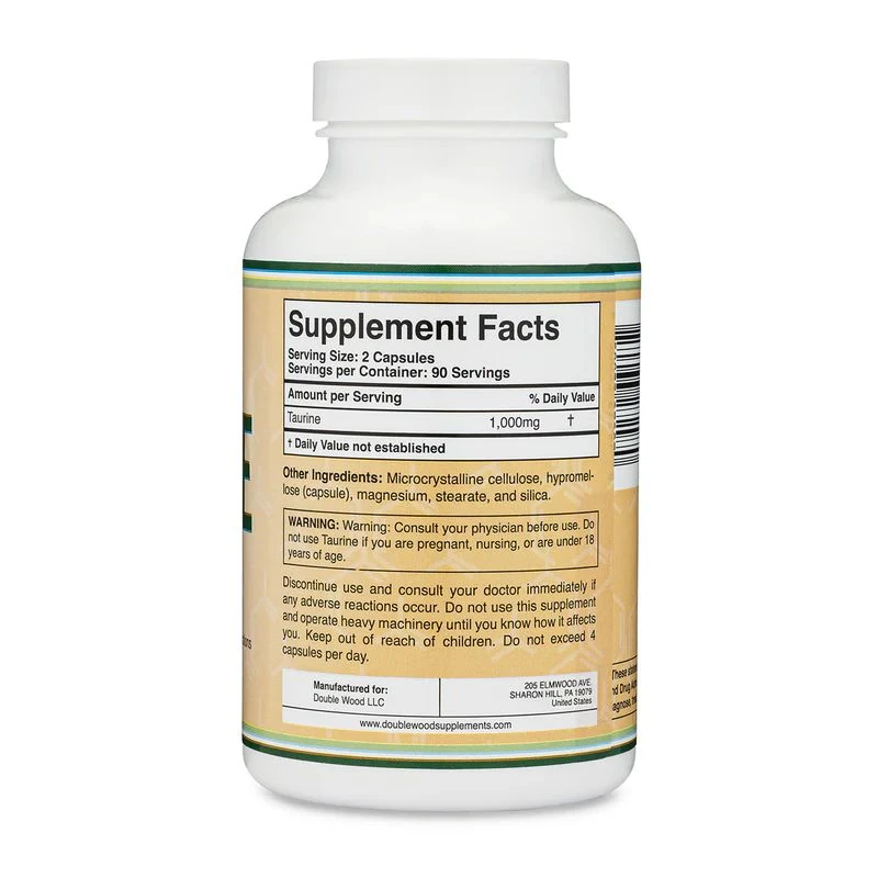 Taurine 1000 mg 180 Kapsül