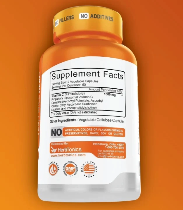 Liposomal Vitamin C+ 1500 mg 120 Kapsül Enhanced Absorption*