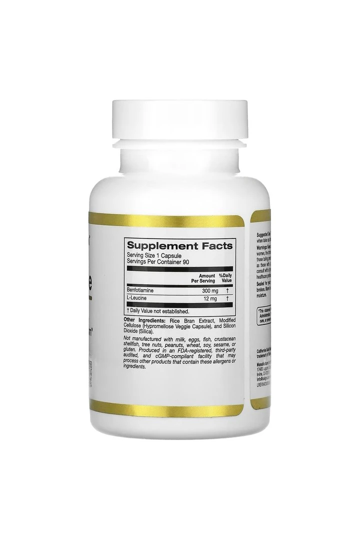 California Gold Nutrition, Benfotiami.ne, 300 mg, 90 Kapsül.usa menş.
