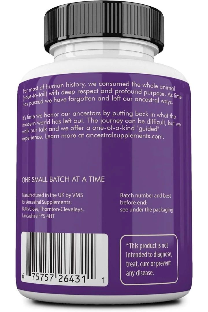 Ancestral Supplements Grass Fed Beef Brain 500 Mg 180 Kapsül