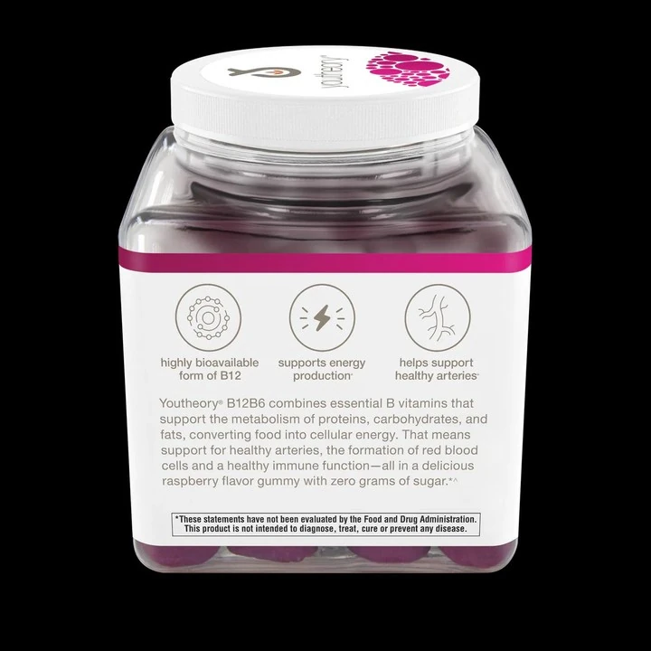 B12B6 - Vegan Vitamin B6 & Vitamin B12 - Offers Brain Health, Energy & Immunity Support* - Dairy, Soy & Gluten Free - 60 Vege