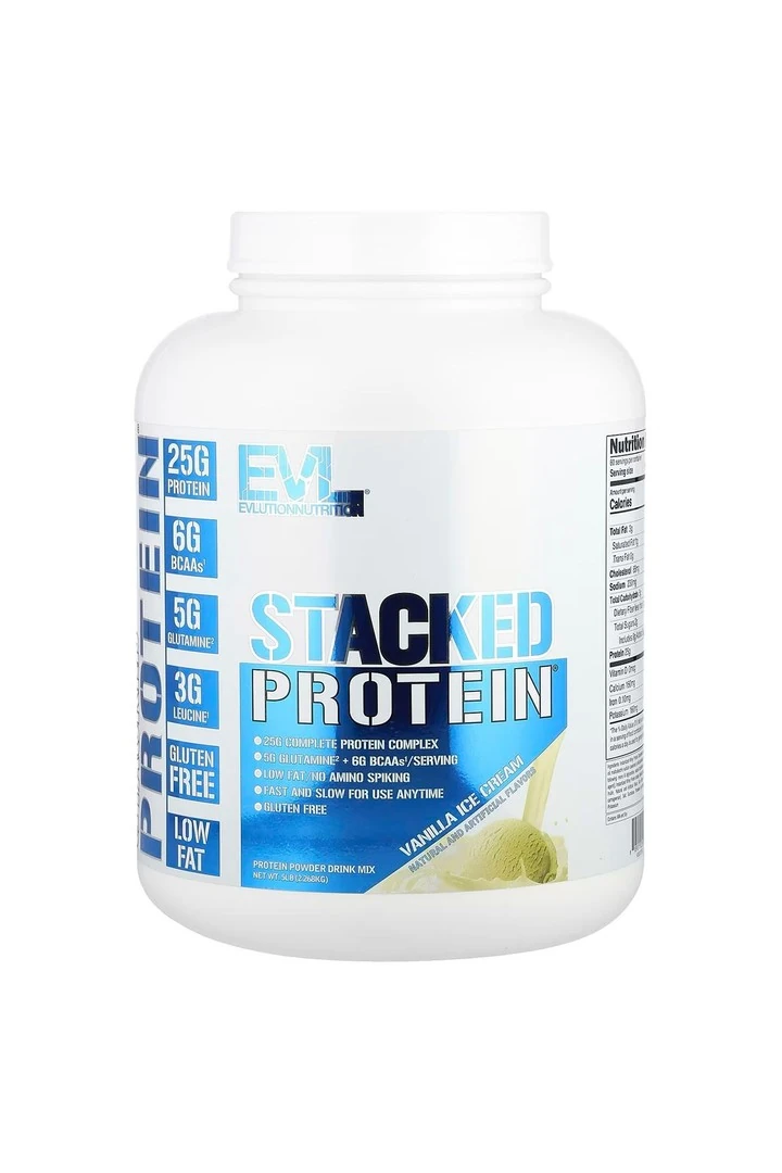 Stacked Protein Tozu - Vanilya Dondurma Aromalı - 2.268 gr - usa menş.