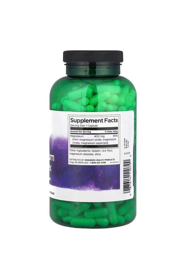 Triple Magnesium Complex | 420 mg | 250 Capsules | Non-GMO and Gluten Free Formula | Magnesium Oxide, Citrate, and Aspartate Dietary Supplement