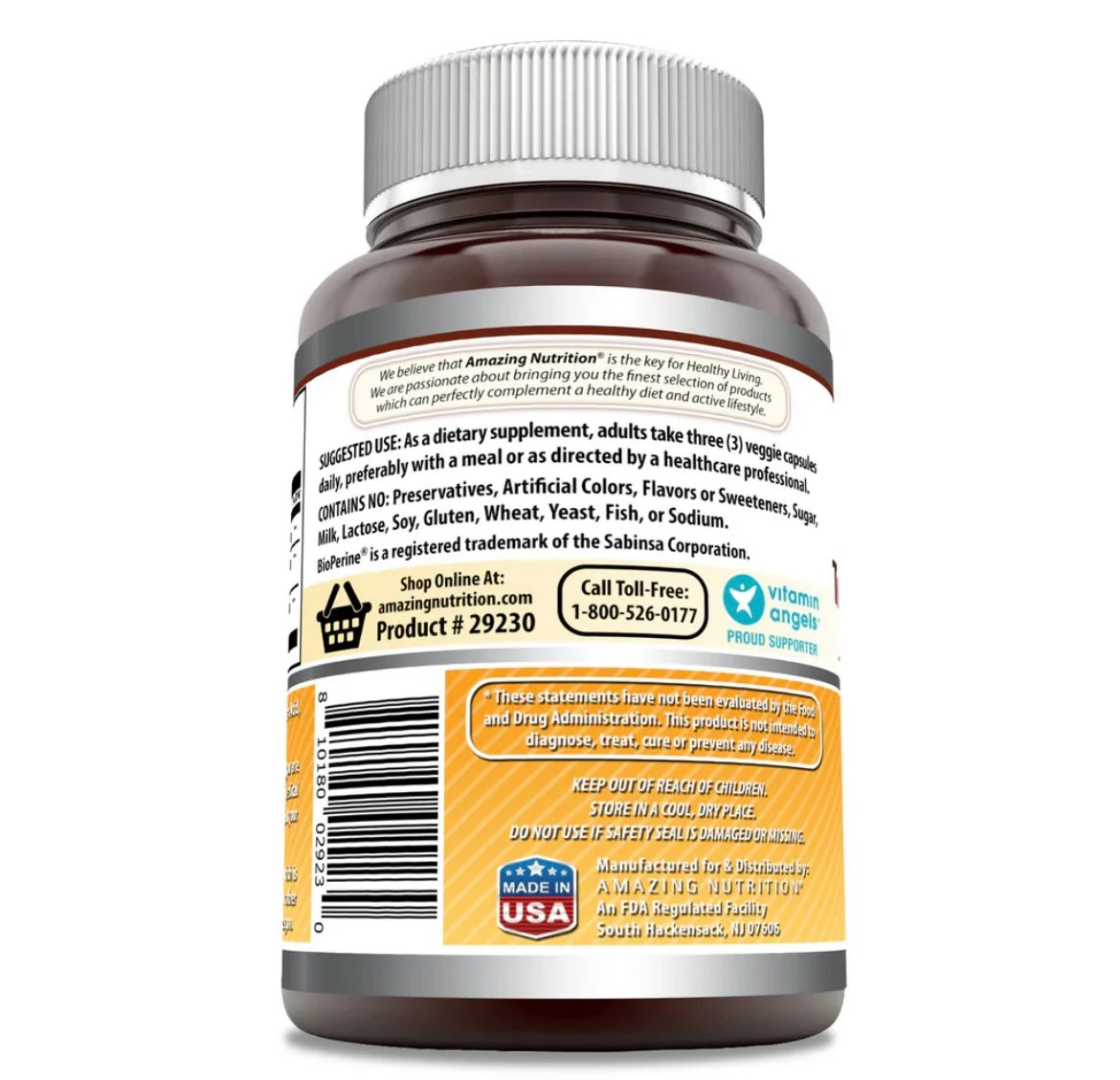 Turmeric Curcumin with BioPerine | 2250 Mg Per Serving | 180 Veggie Capsules