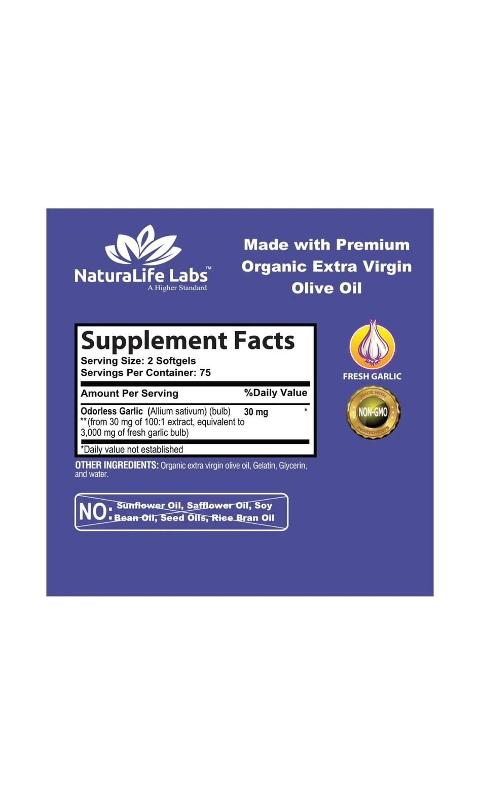 Odorles Garlıc 3000 mg 120 Softgels