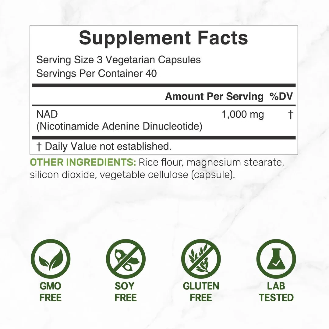 Nad+ 1,000 mg 120 kapsül