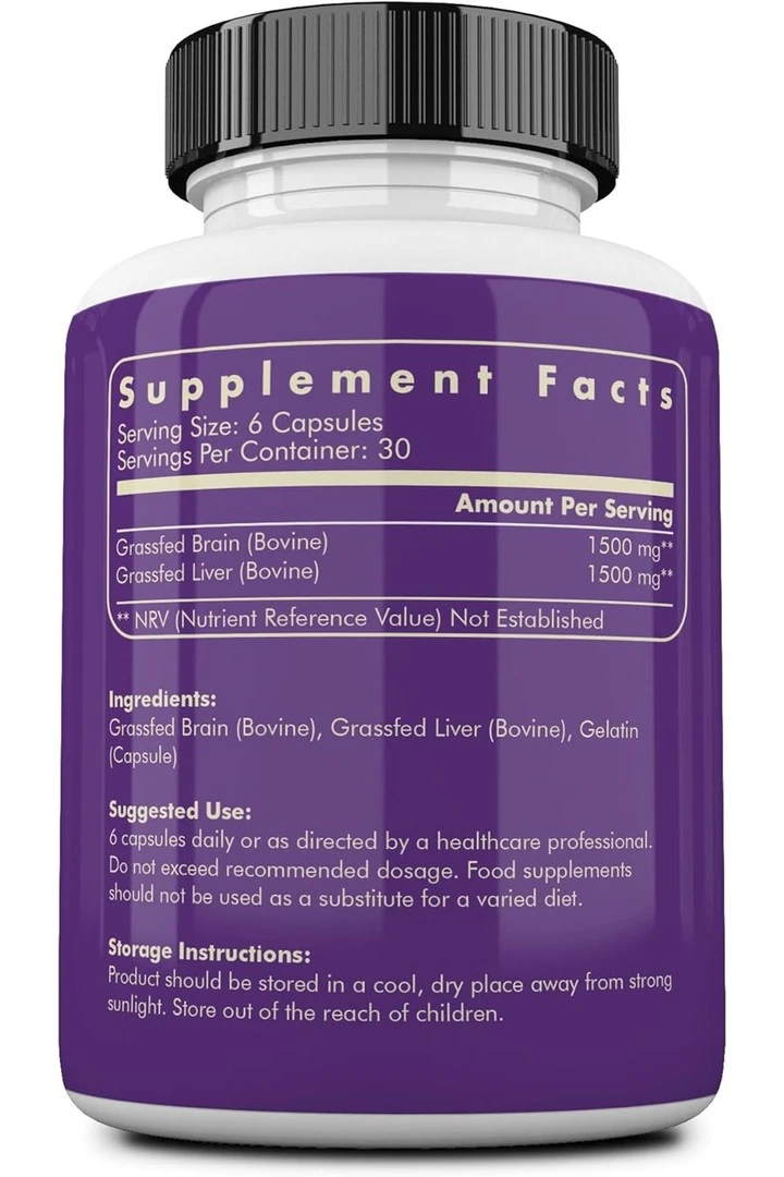 Ancestral Supplements Grass Fed Beef Brain 500 Mg 180 Kapsül