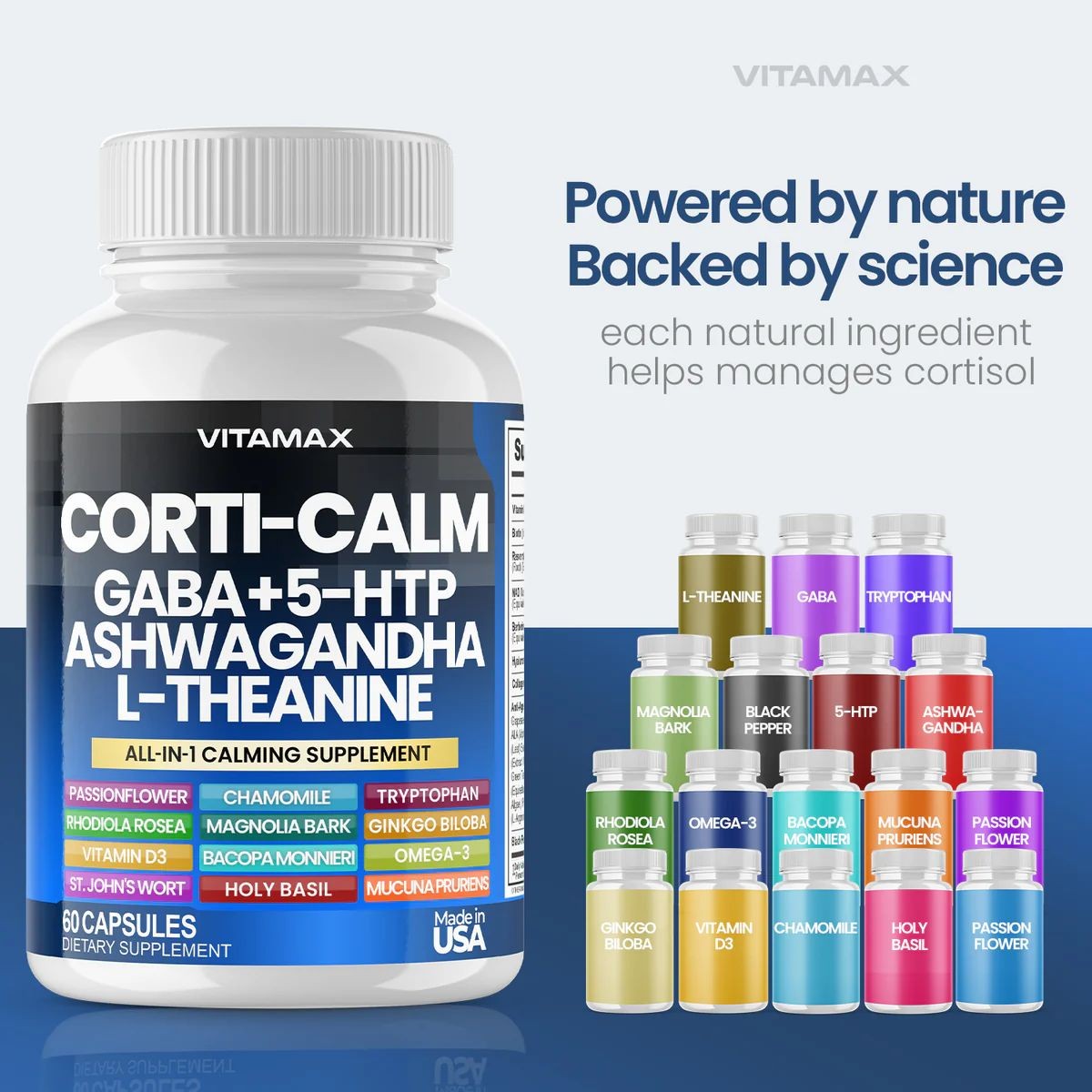Corti Calm Gaba + 5-Htp Ash. L-Theanine 60 Kapsül