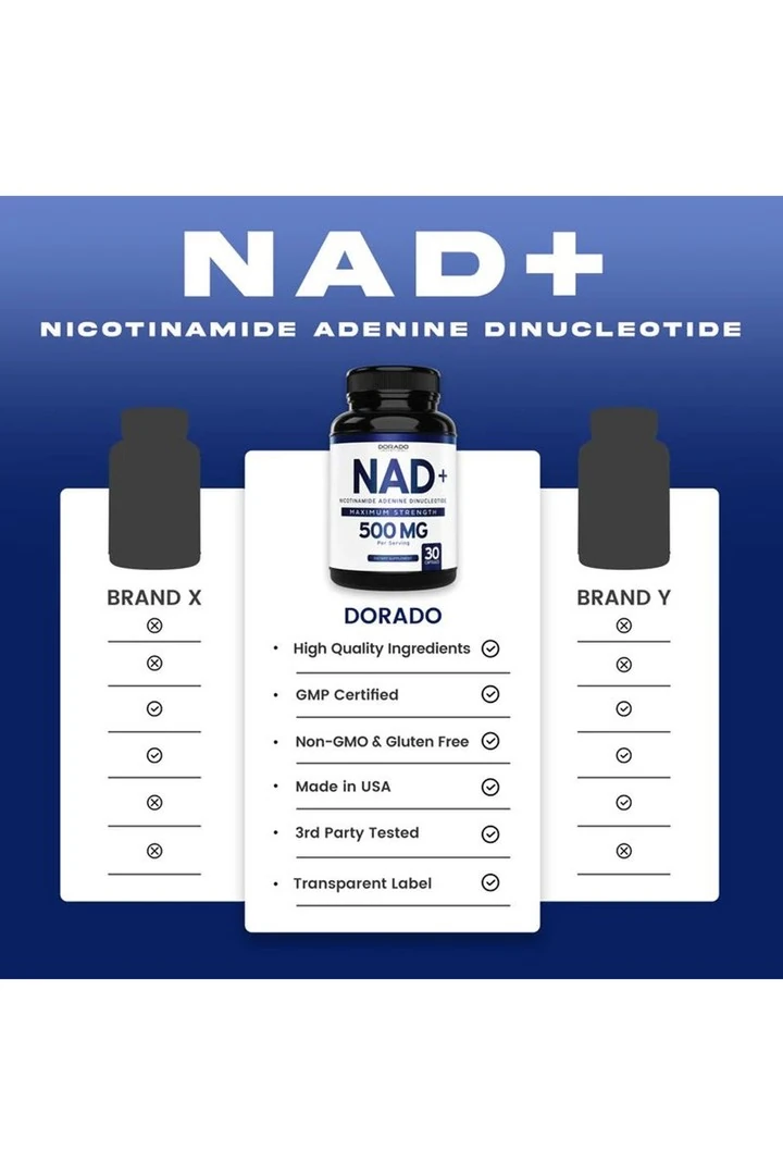 Nad+ maximum strength 500 mg 30 Kapsül Made in USA