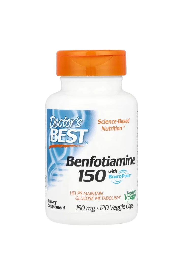 Doctor's Best, Benfotiamine 150 with BenfoPure™, 150 mg, 120 Veggie Caps