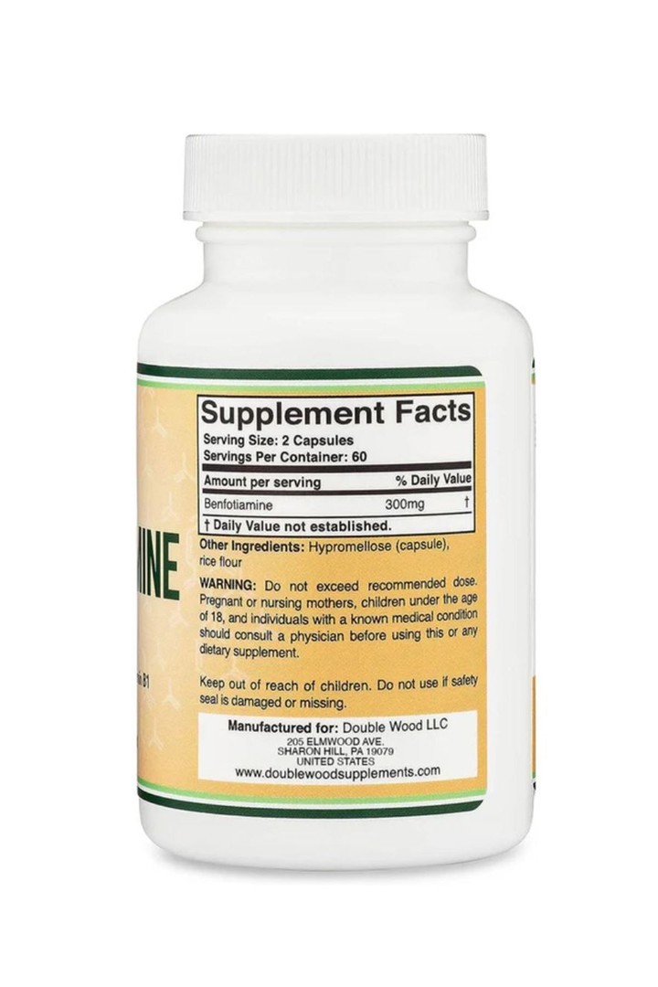 Double Wood Benfotiamine - 300 Mg 120 Kapsül