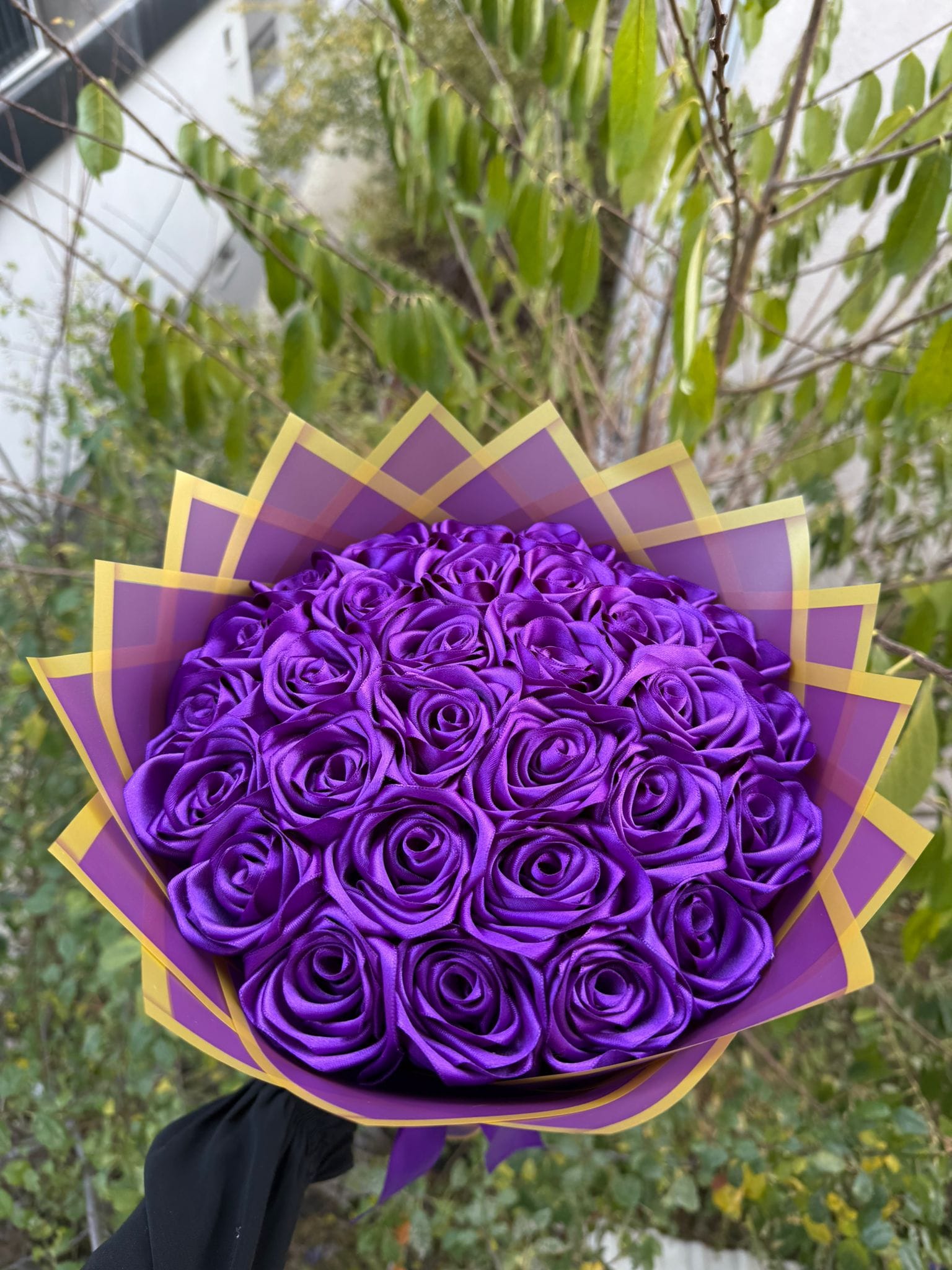 30 LU MOR GÜL DIŞI MOR - LED IŞIKLI 