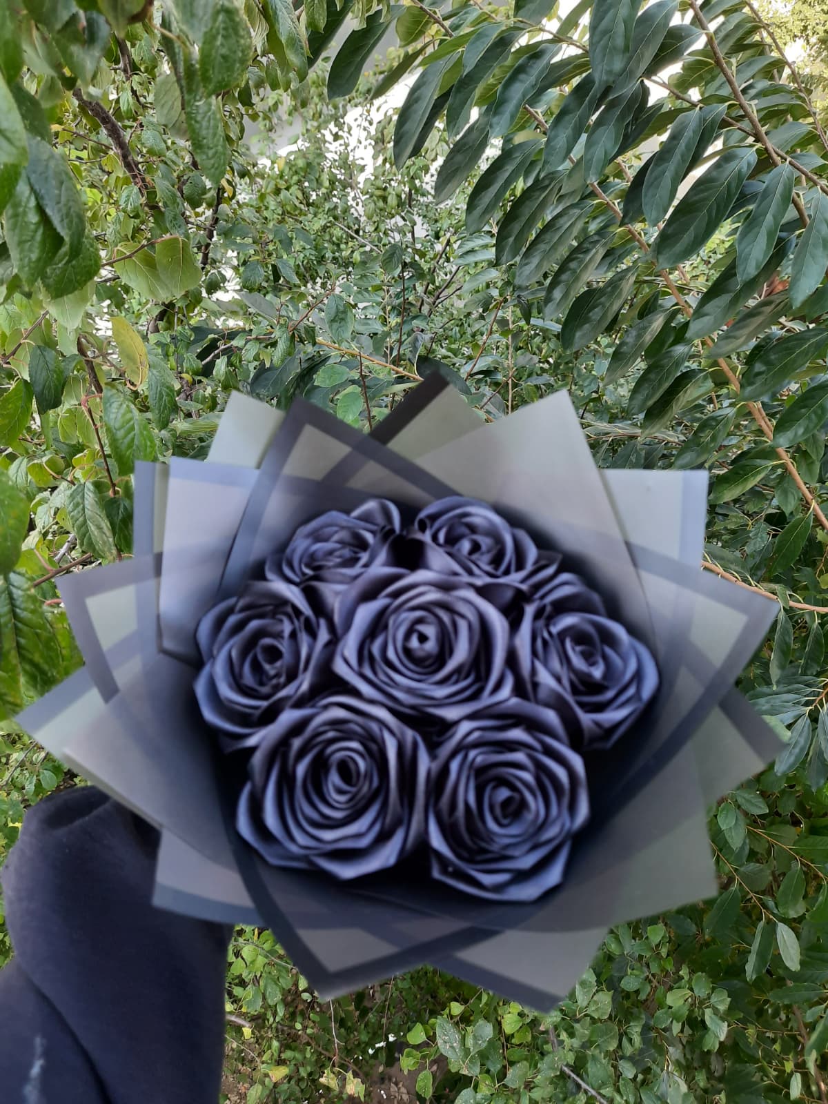 7 Lİ SOLMAYAN SİYAH GÜL DIŞI SİYAH 