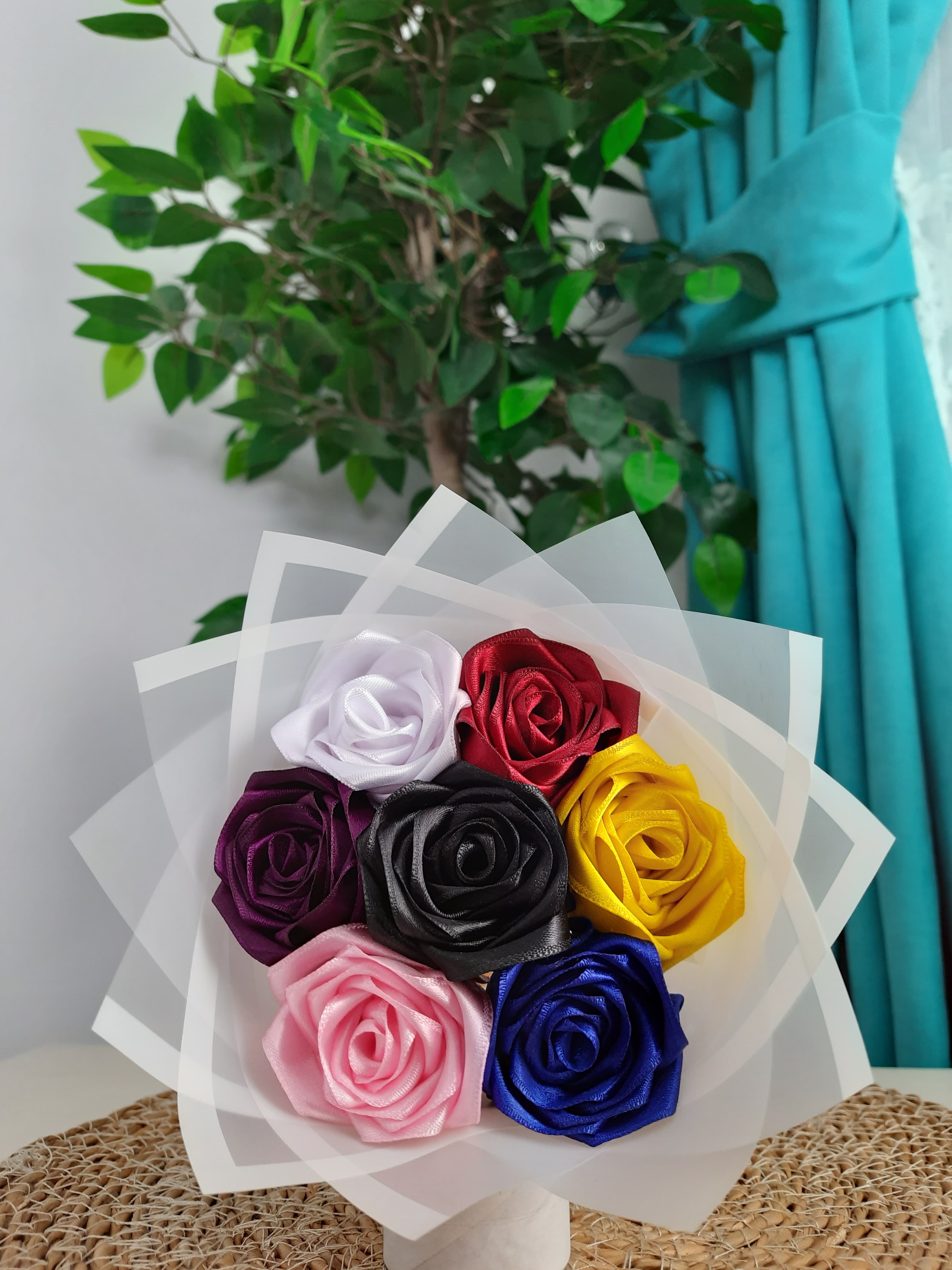 7 li Kelebekli Gül Buketi