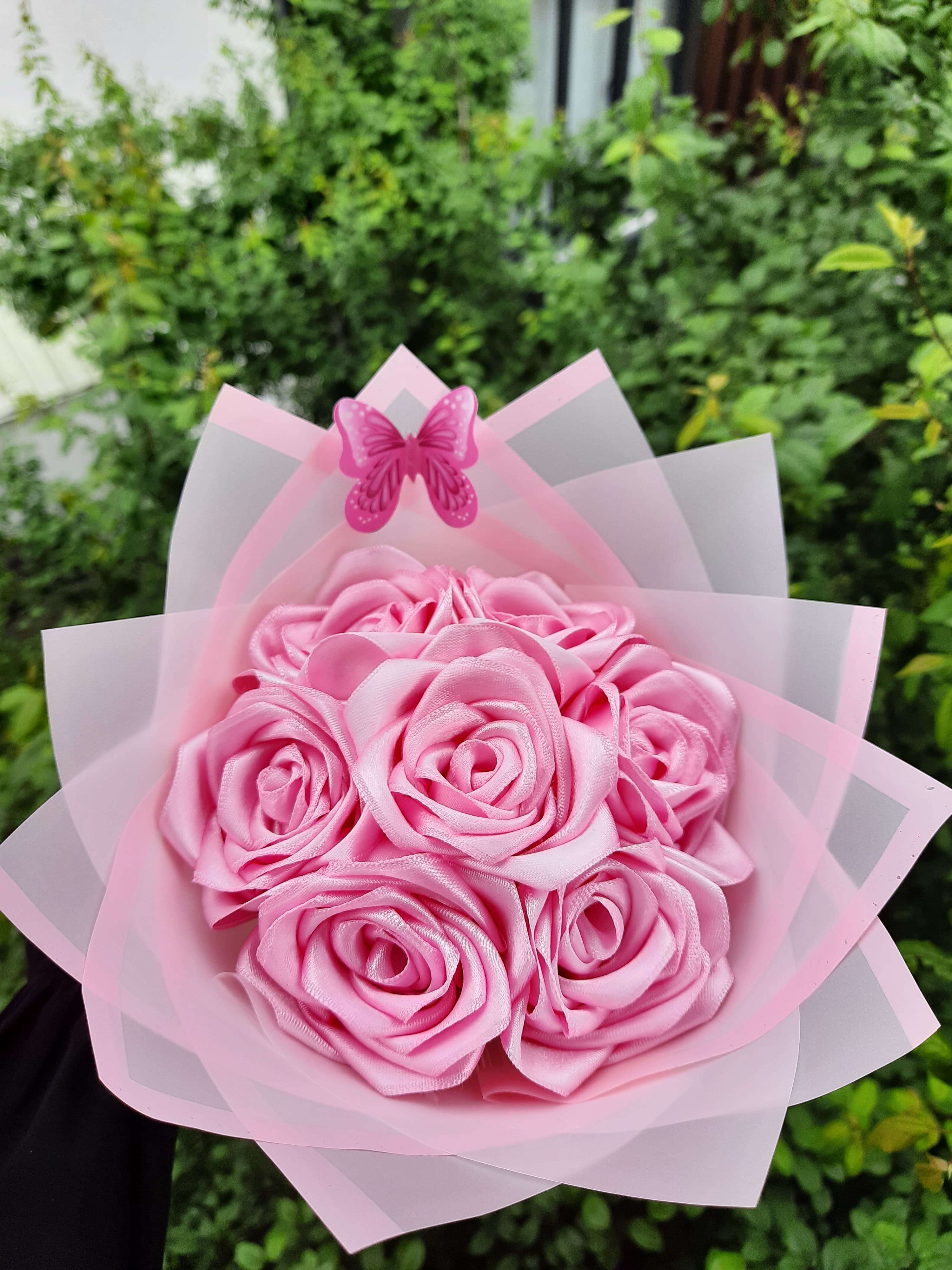 7 li Gül Buketi PEMBE