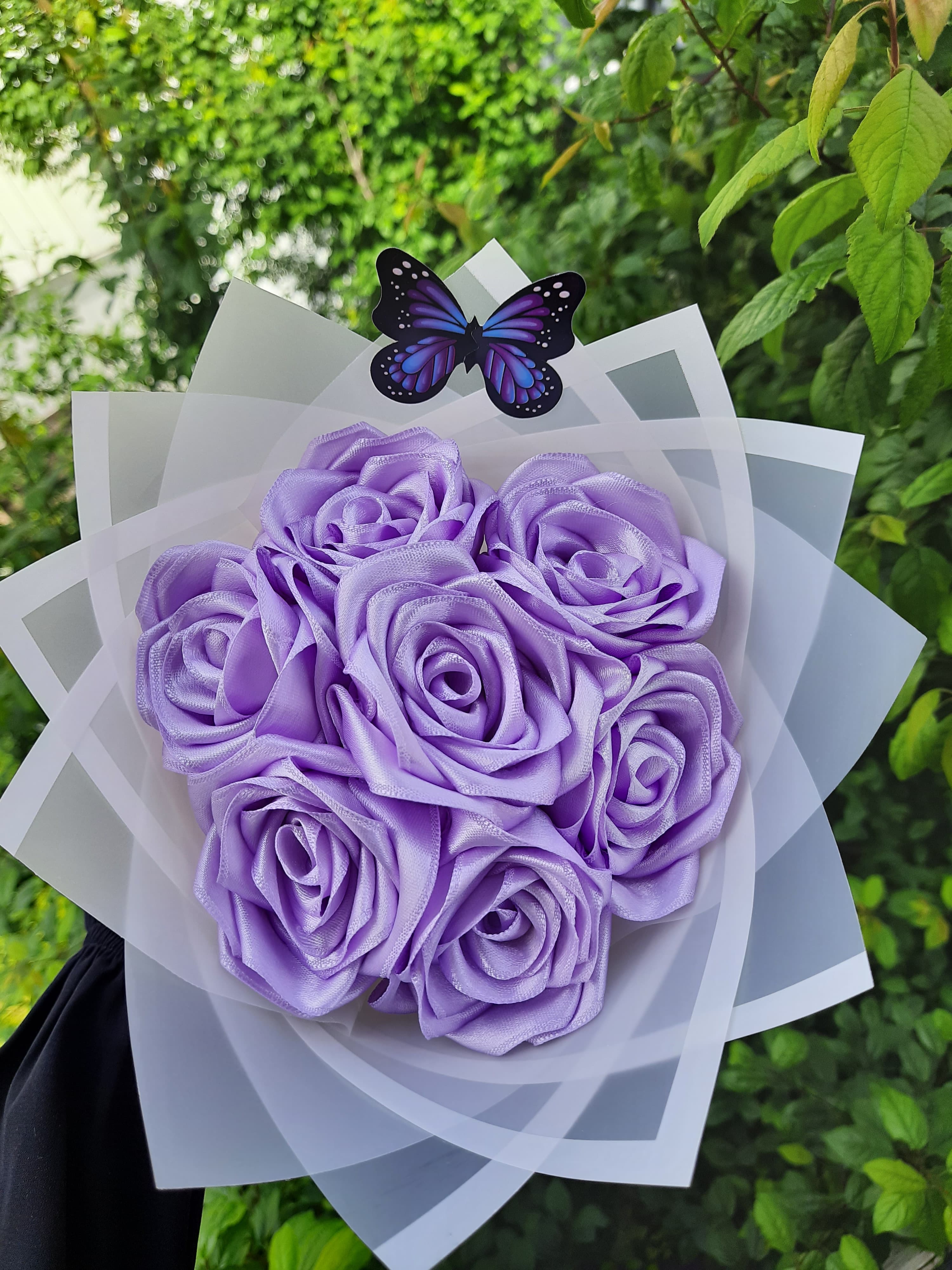 7 li Gül Buketi LİLA