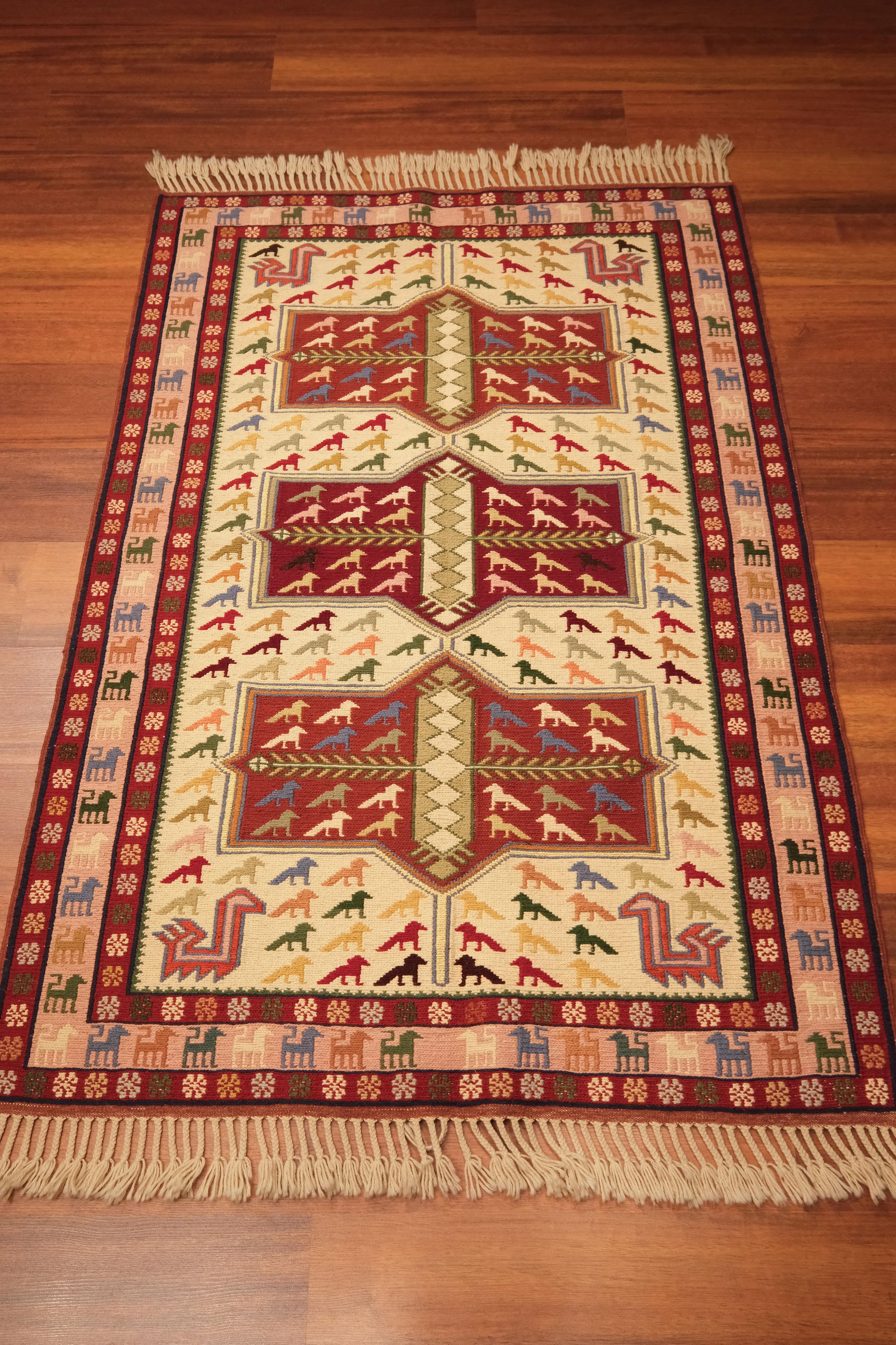 Öğretmenler Carpet Hand Woven Sumak Rug 8140Ç