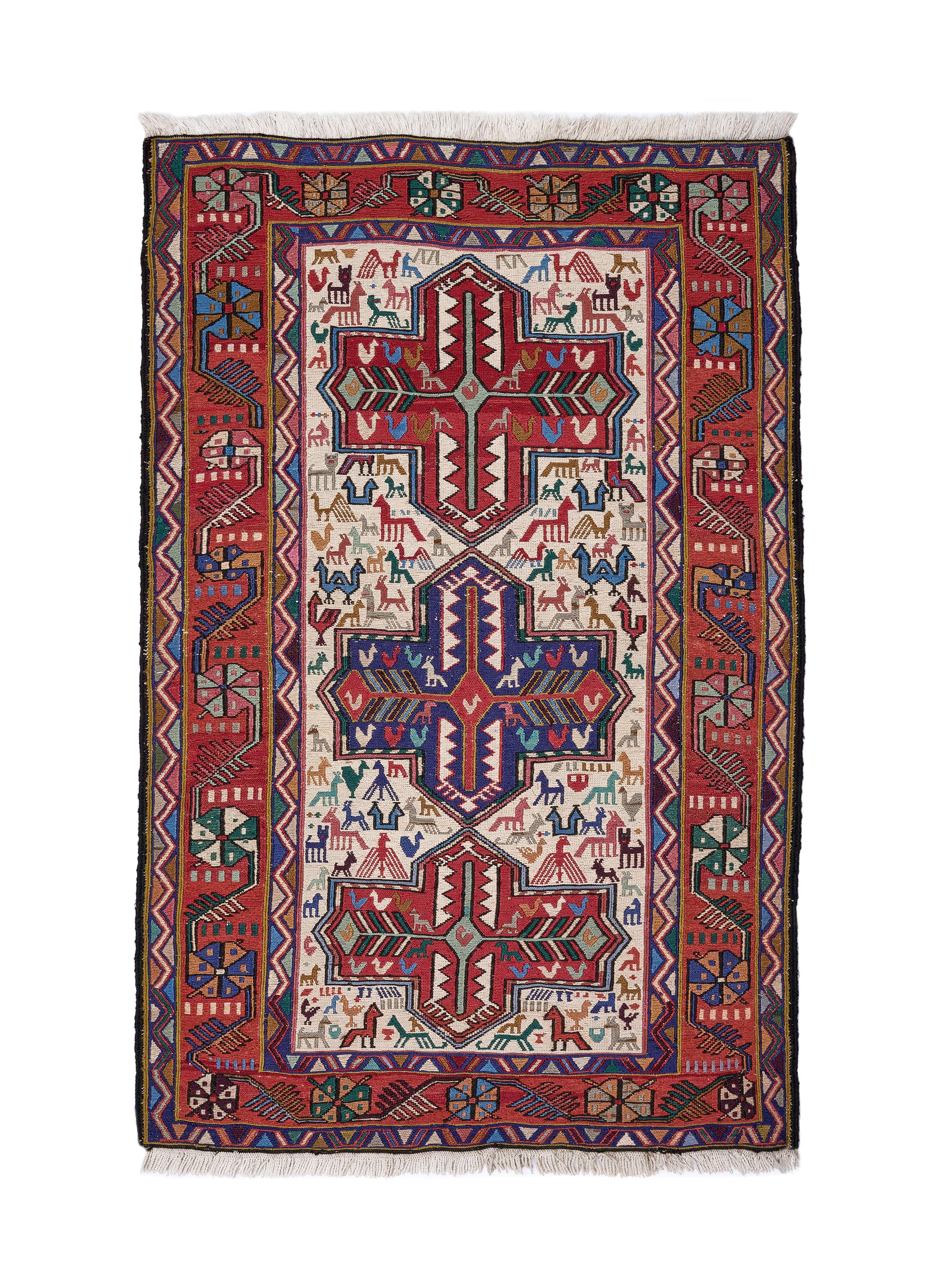 Öğretmenler Halı El Dokuma Çeyrek Sumak Kilim ÖDÇS068