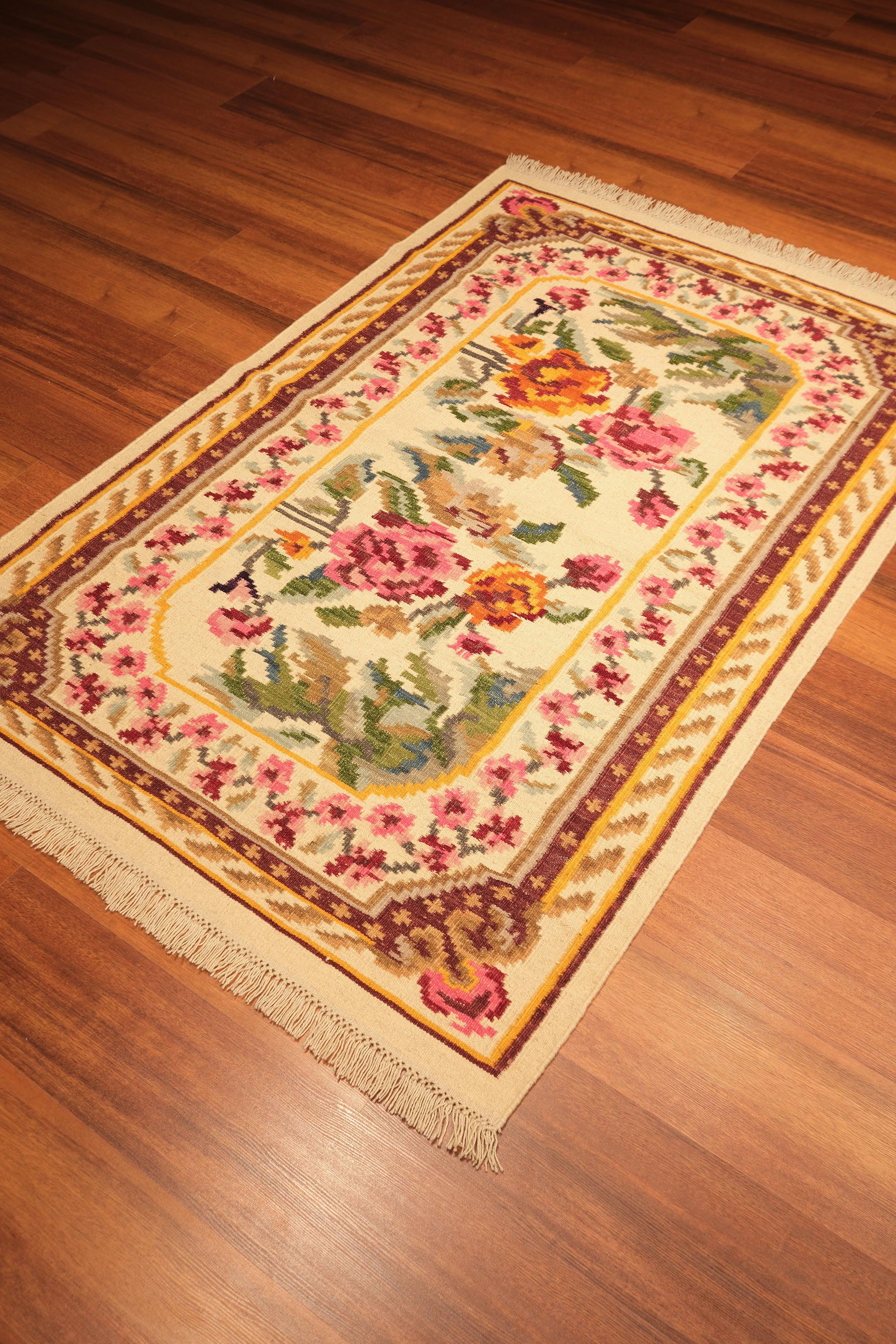 Öğretmenler Carpet Hand Woven Karabakh Kilim Rug 8285