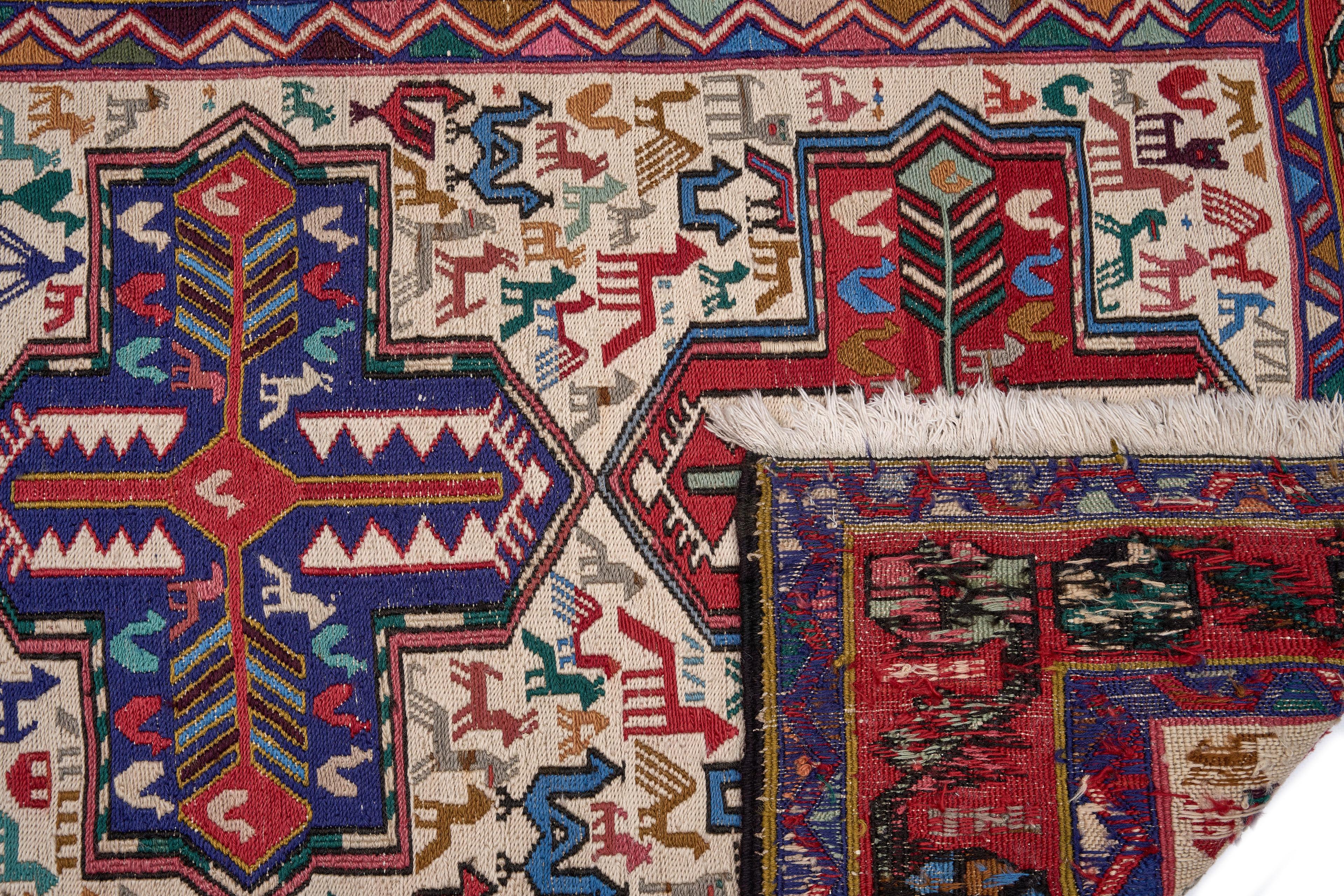 Öğretmenler Halı El Dokuma Çeyrek Sumak Kilim ÖDÇS068