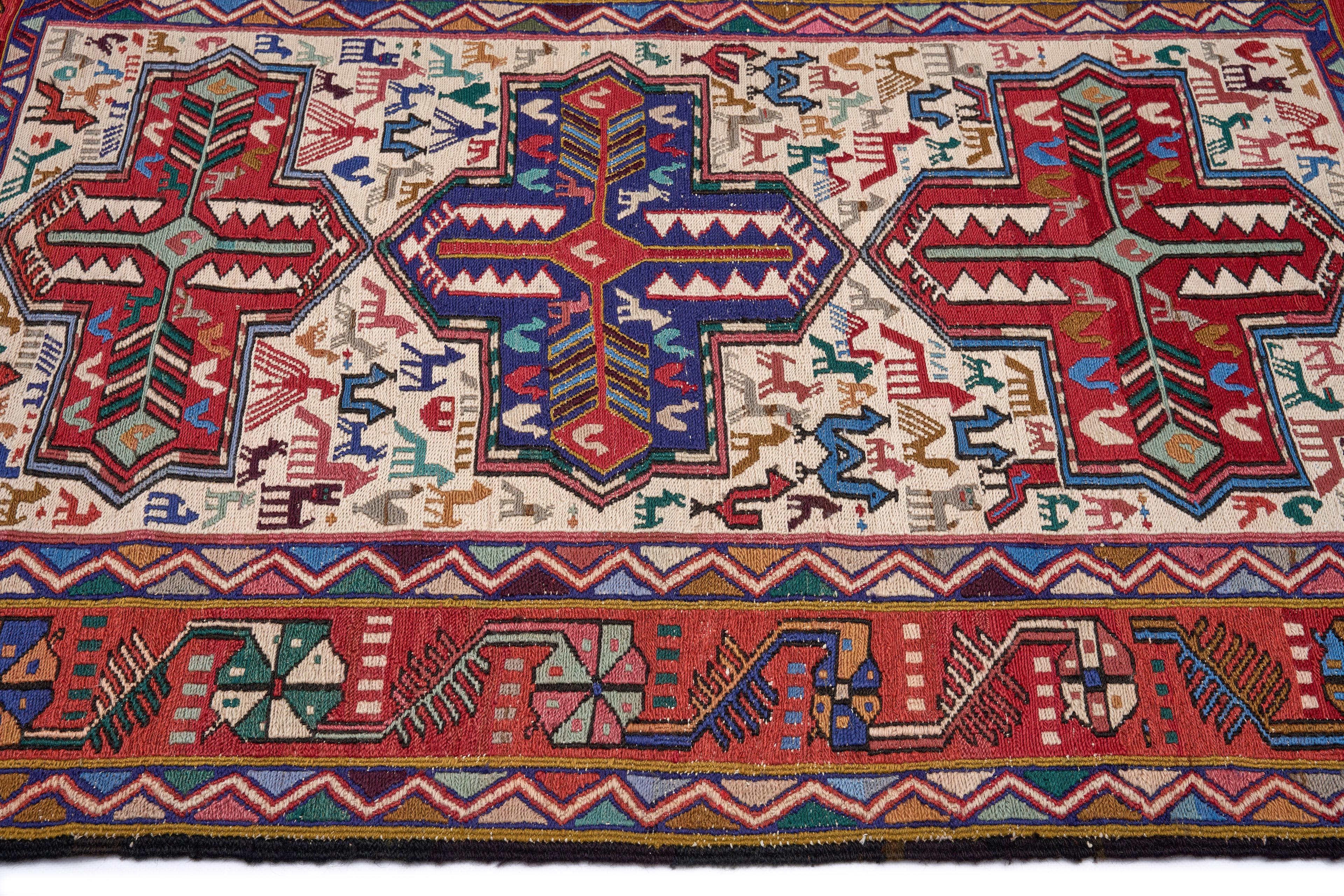 Öğretmenler Halı El Dokuma Çeyrek Sumak Kilim ÖDÇS068