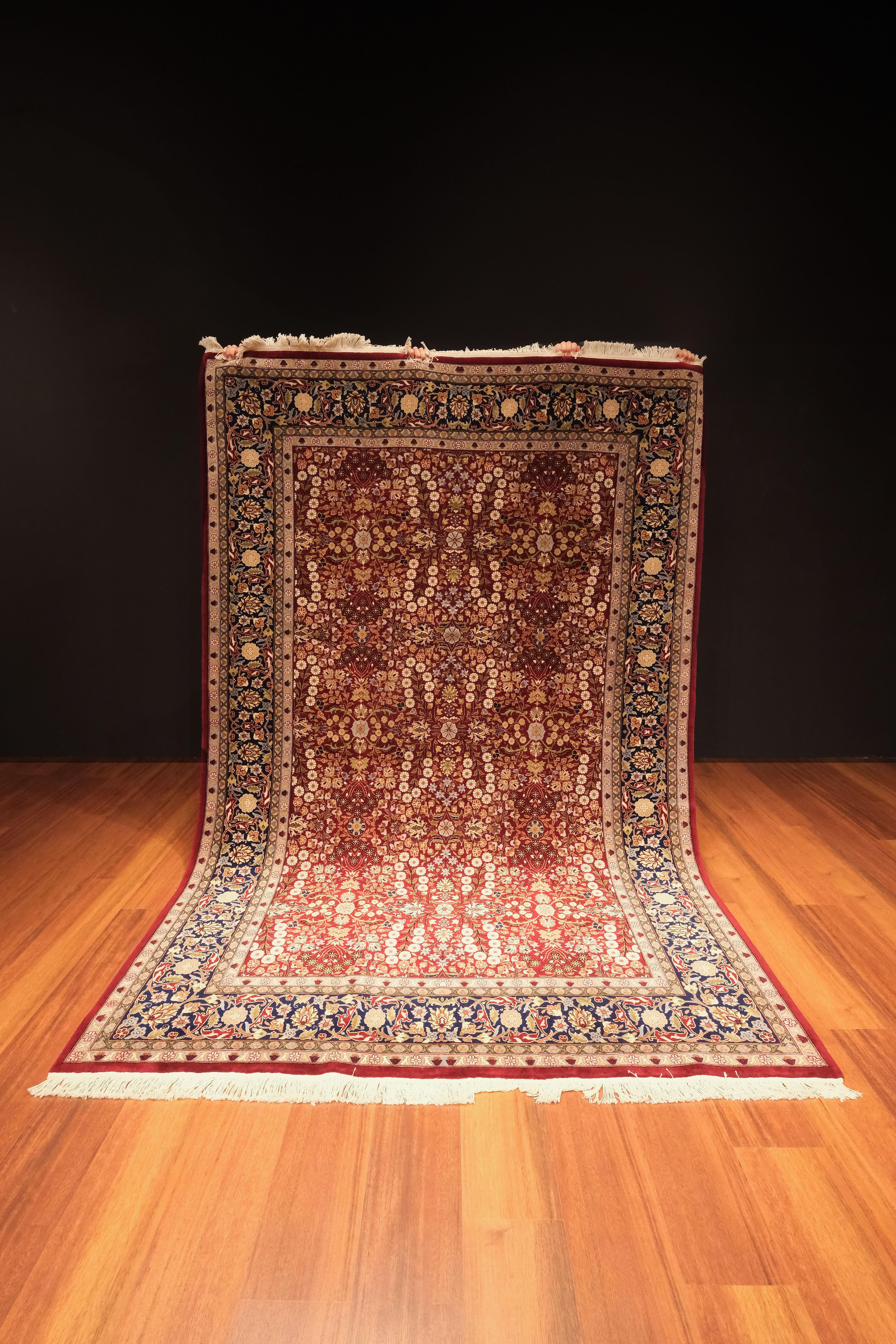 Öğretmenler Carpet Hand Woven Oriental Hereke Carpet 7691Ç