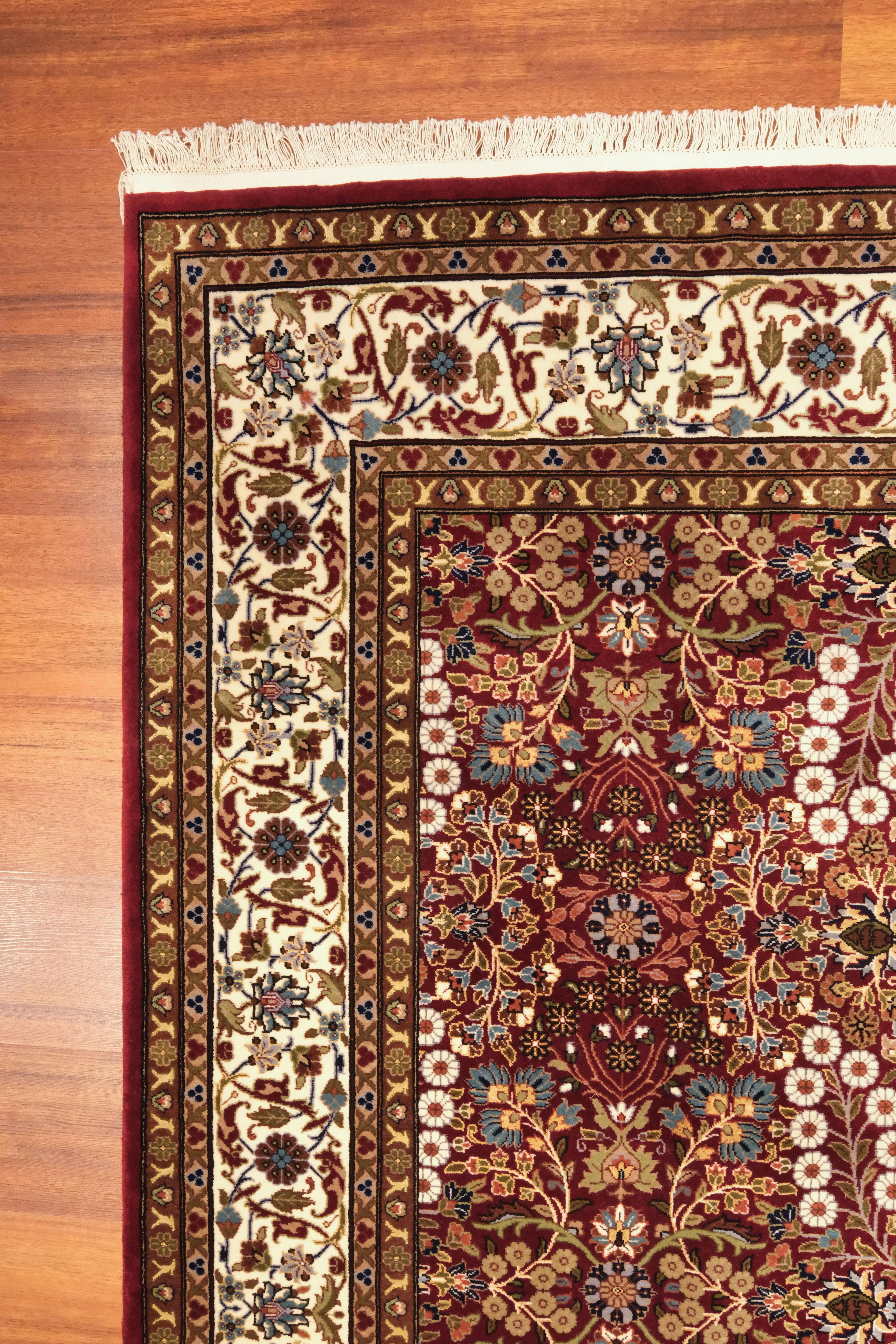 Öğretmenler Carpet Hand Woven Oriental Hereke Rug9585Ç