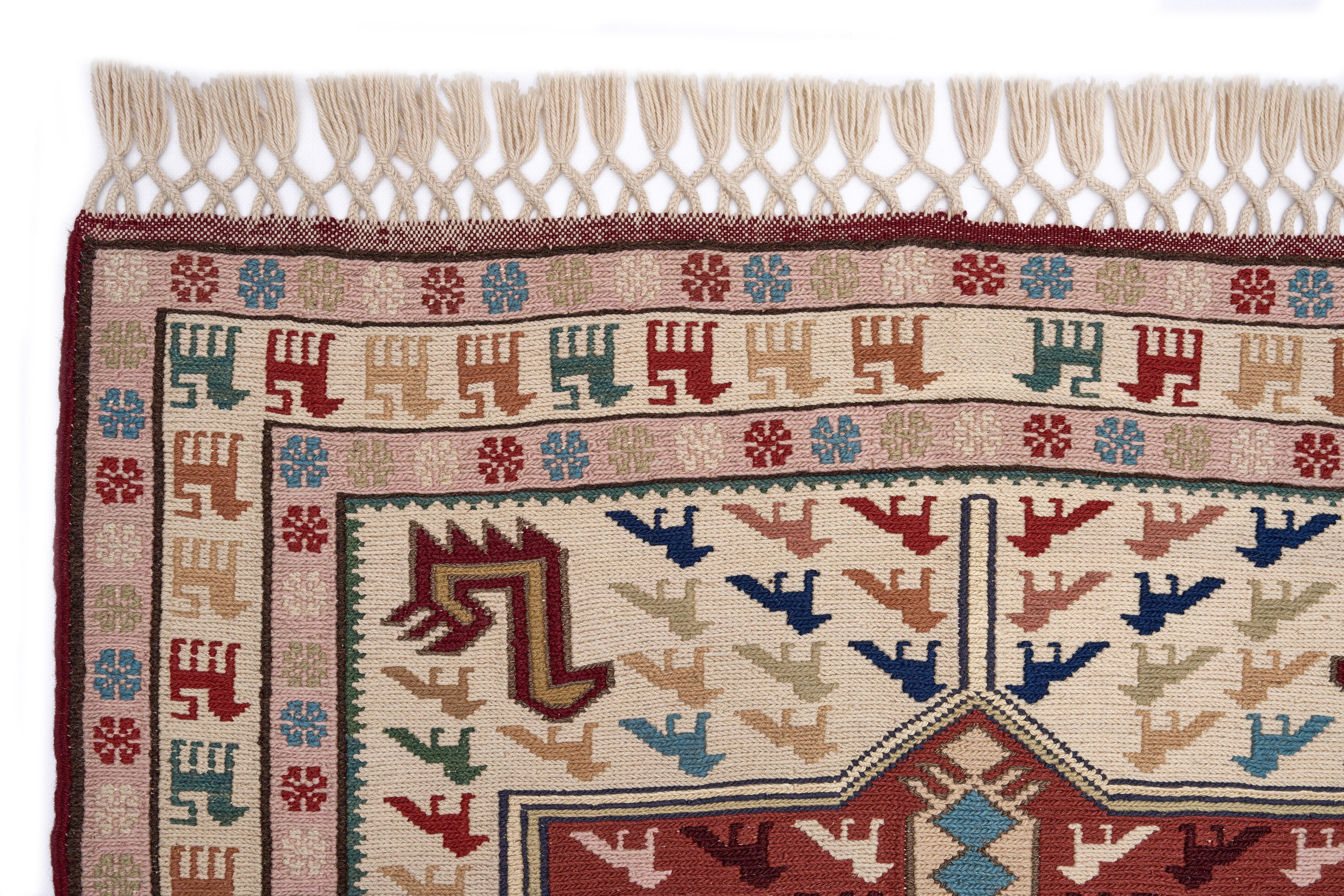 Öğretmenler Halı El Dokuma Derin Sumak Kilim