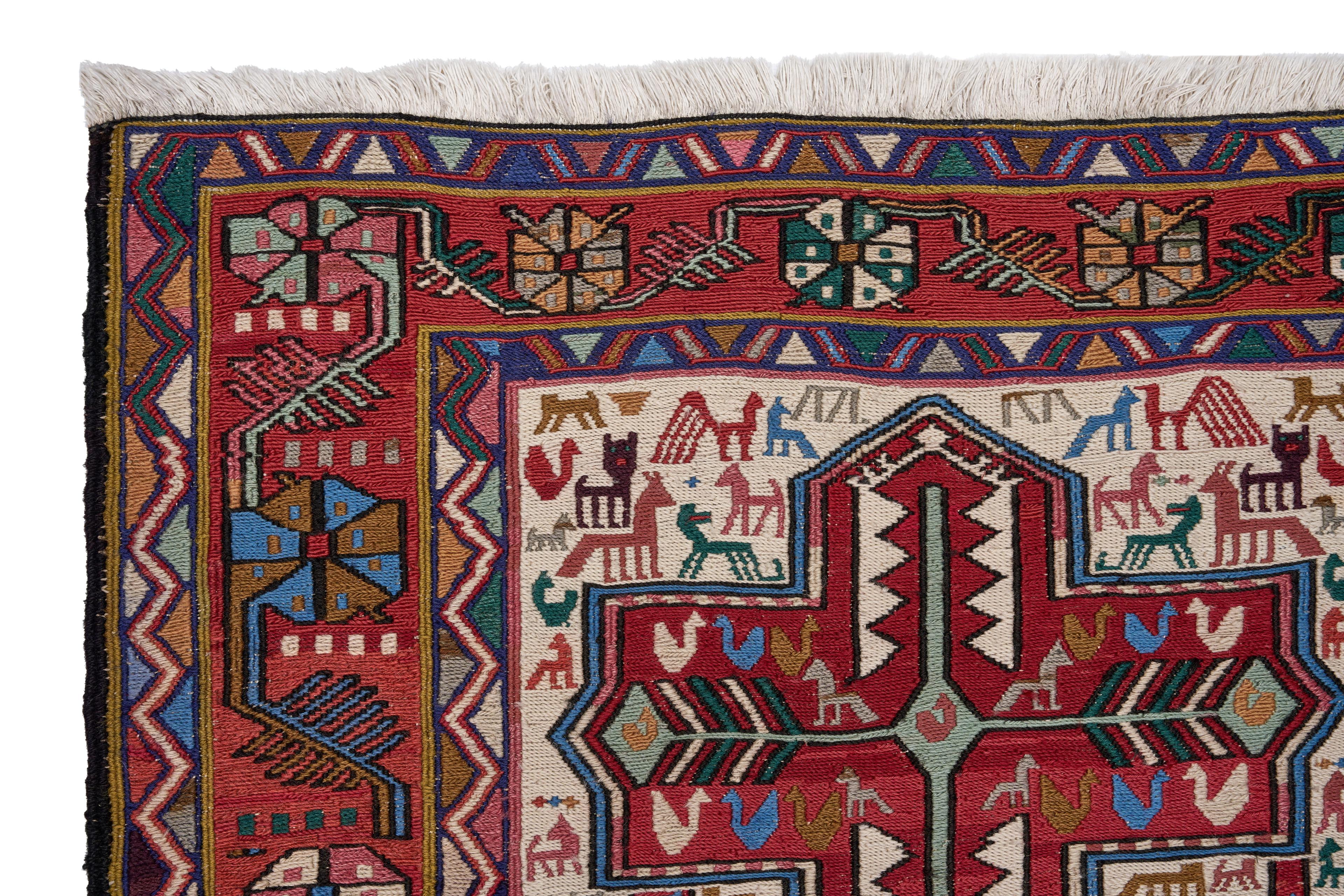 Öğretmenler Halı El Dokuma Çeyrek Sumak Kilim ÖDÇS068