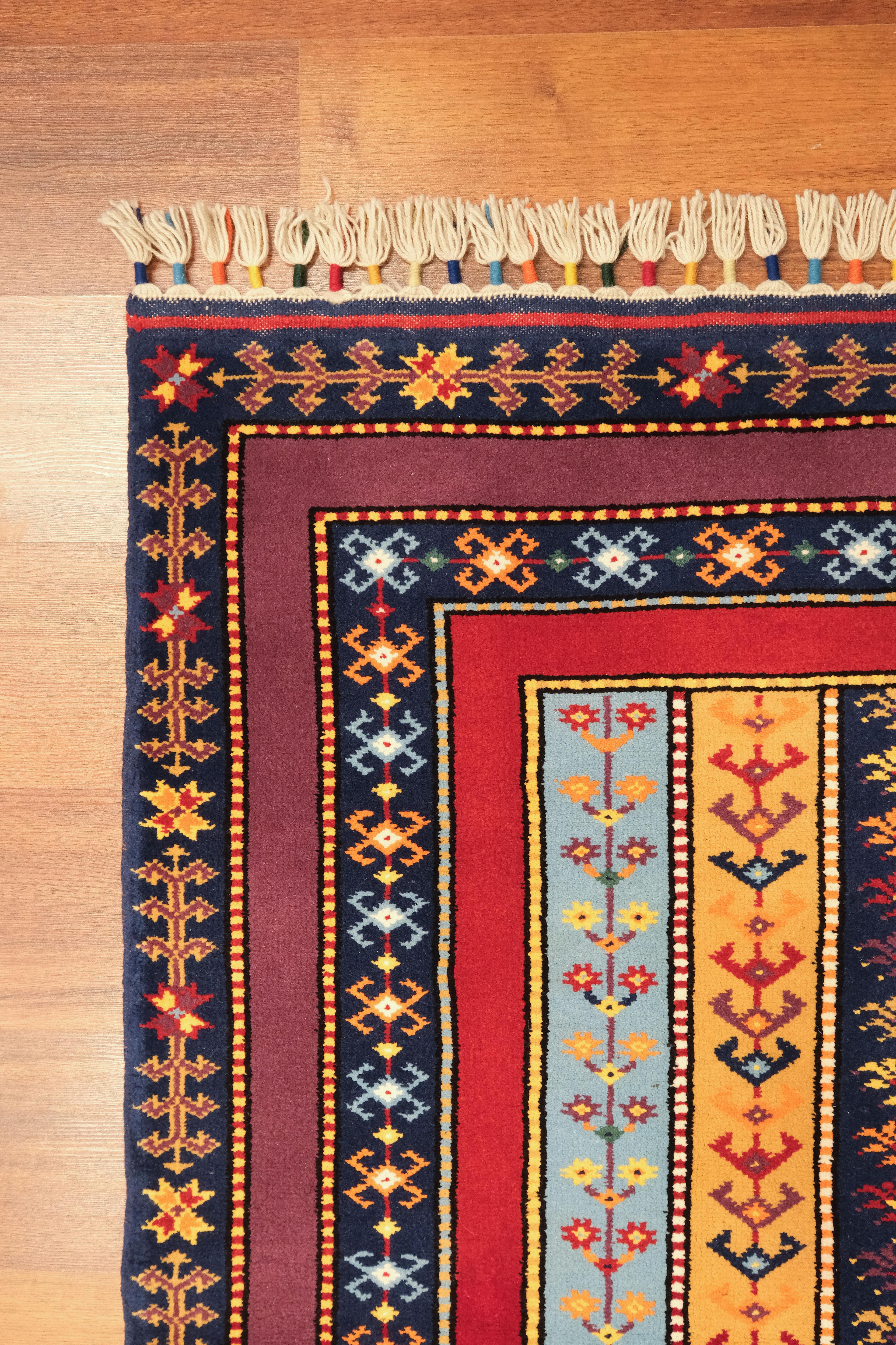 Öğretmenler Carpet Hand-Woven Shawl Rug 8911