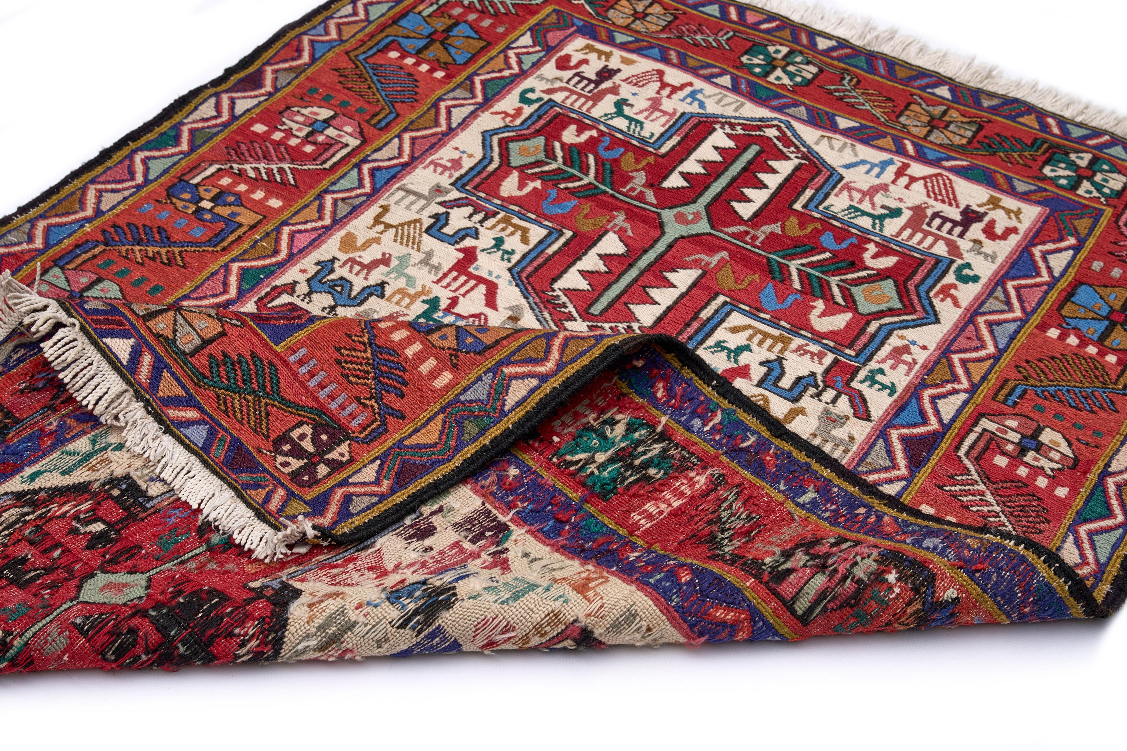 Öğretmenler Halı El Dokuma Çeyrek Sumak Kilim ÖDÇS068