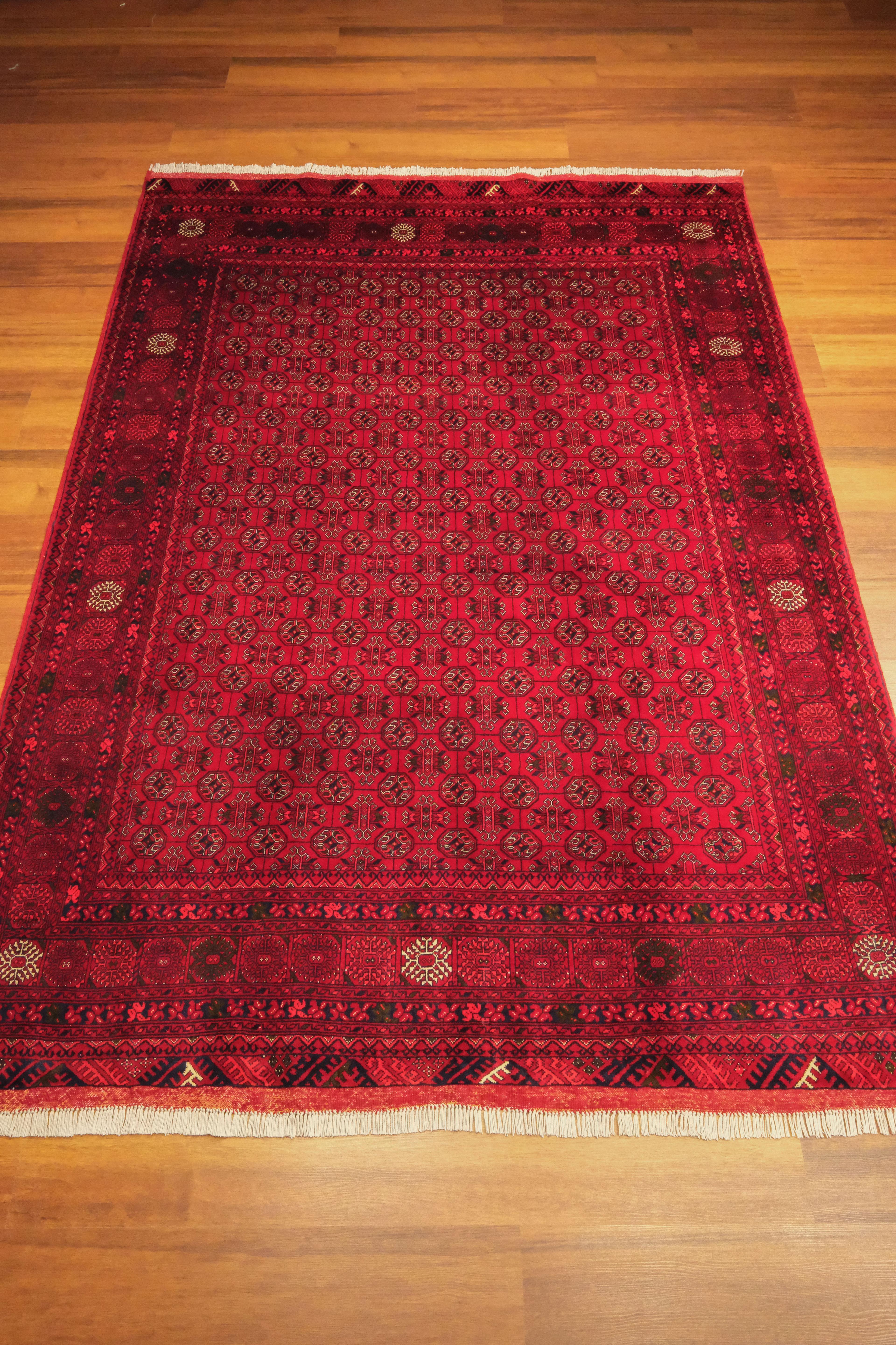 Öğretmenler Carpet Hand Woven Tegap Bukhara Rug 5640