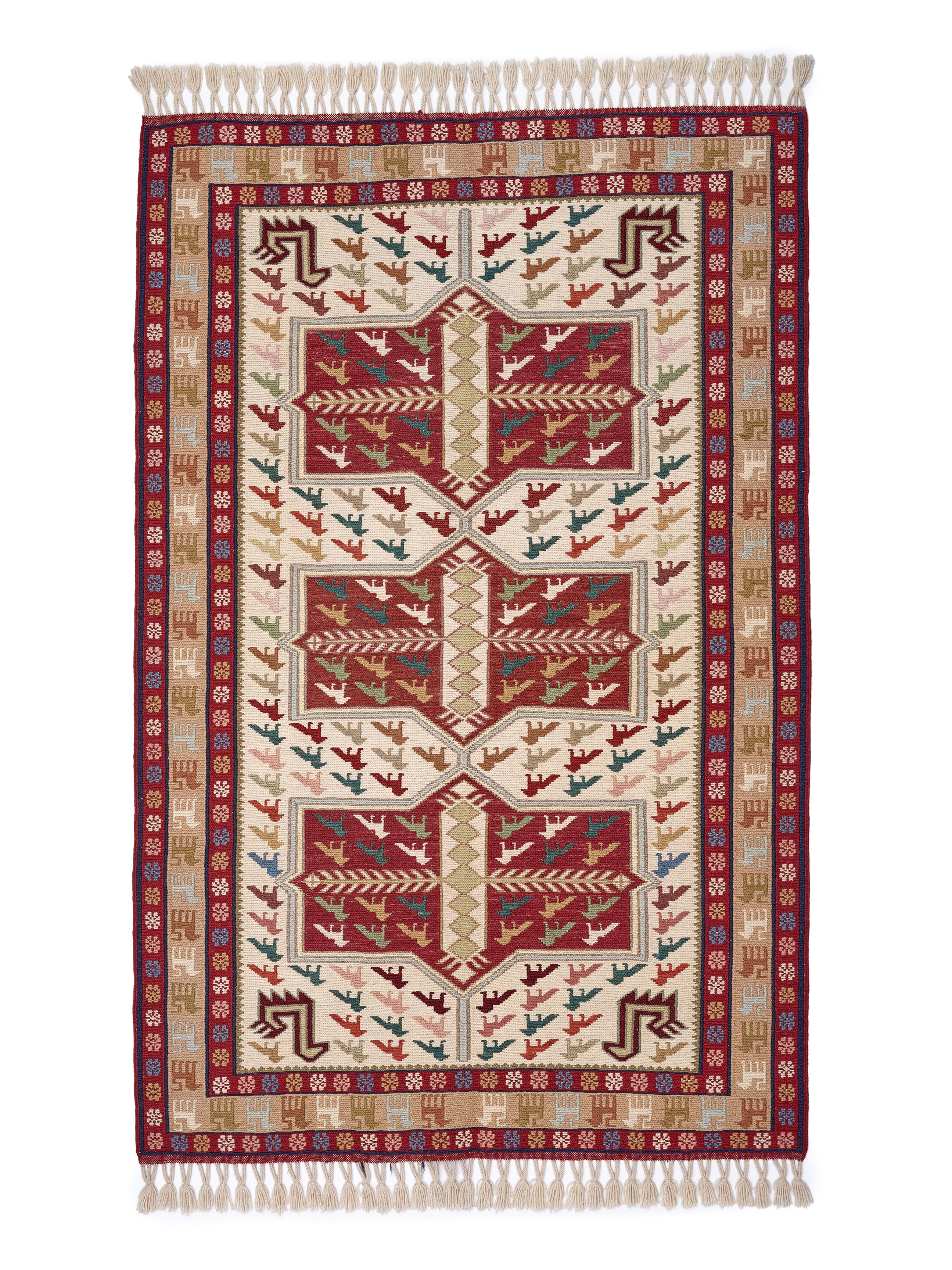 Öğretmenler Halı El Dokuma Derin Sumak Kilim