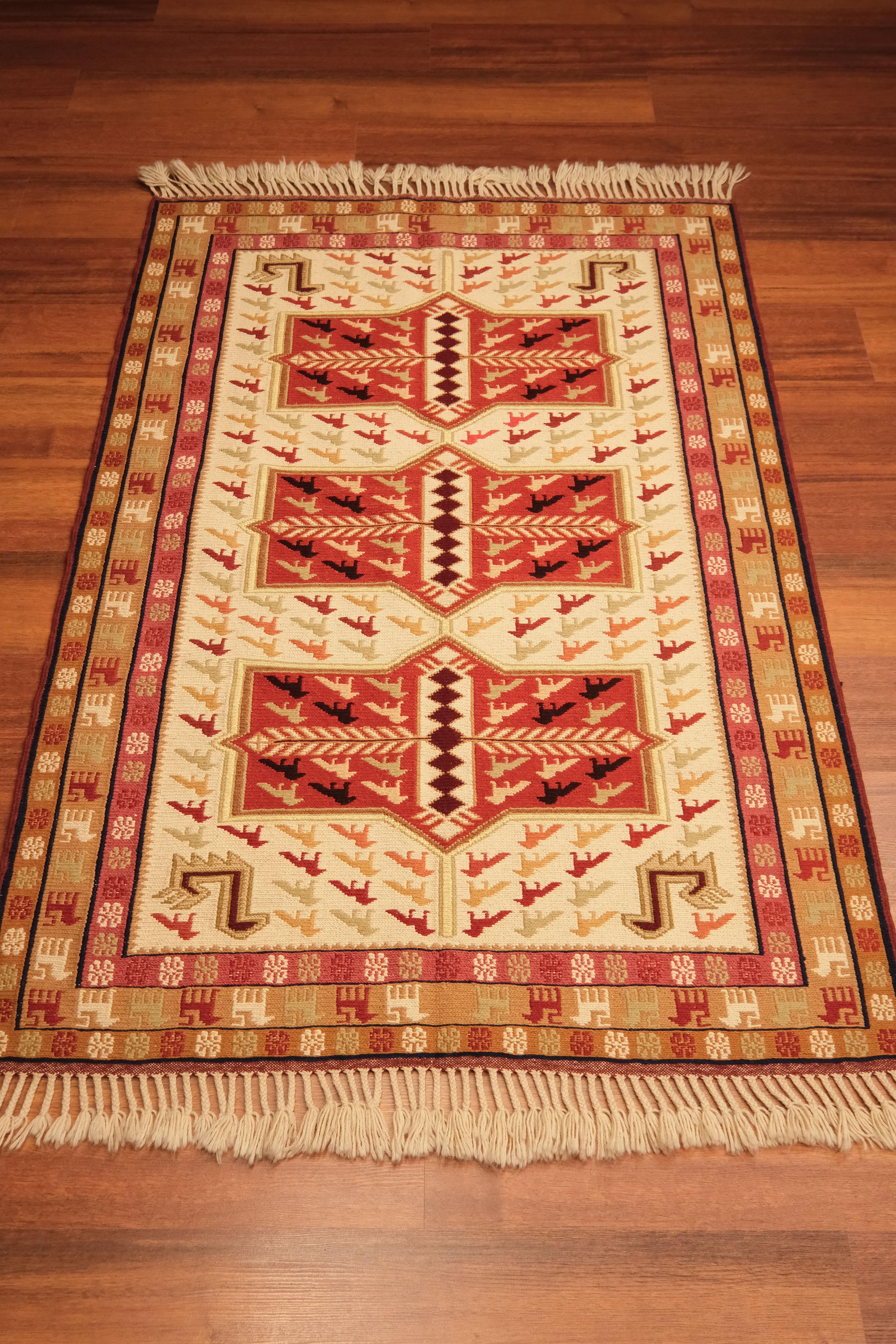 Öğretmenler Carpet Hand Woven Sumak Rug 1403