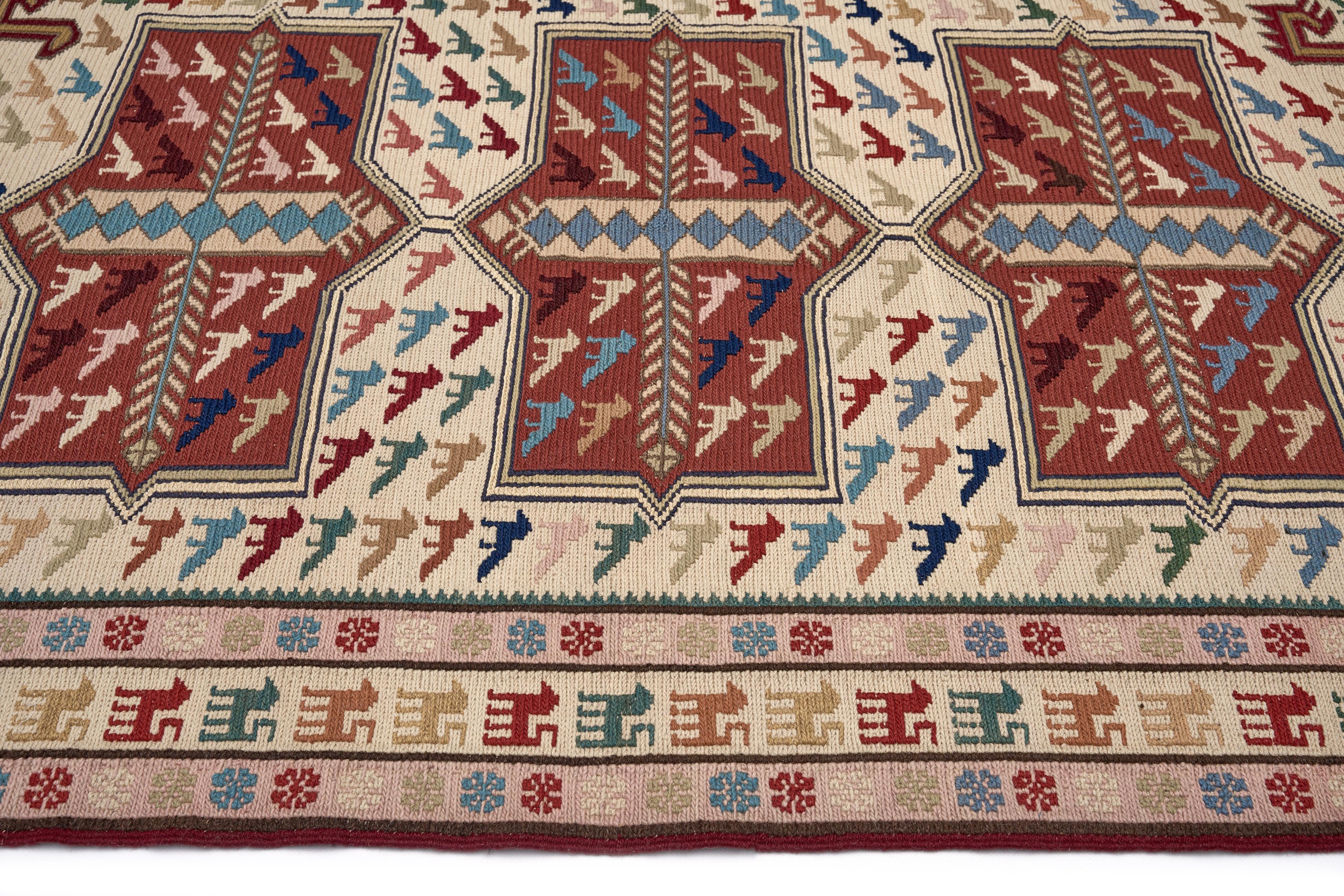 Öğretmenler Halı El Dokuma Derin Sumak Kilim