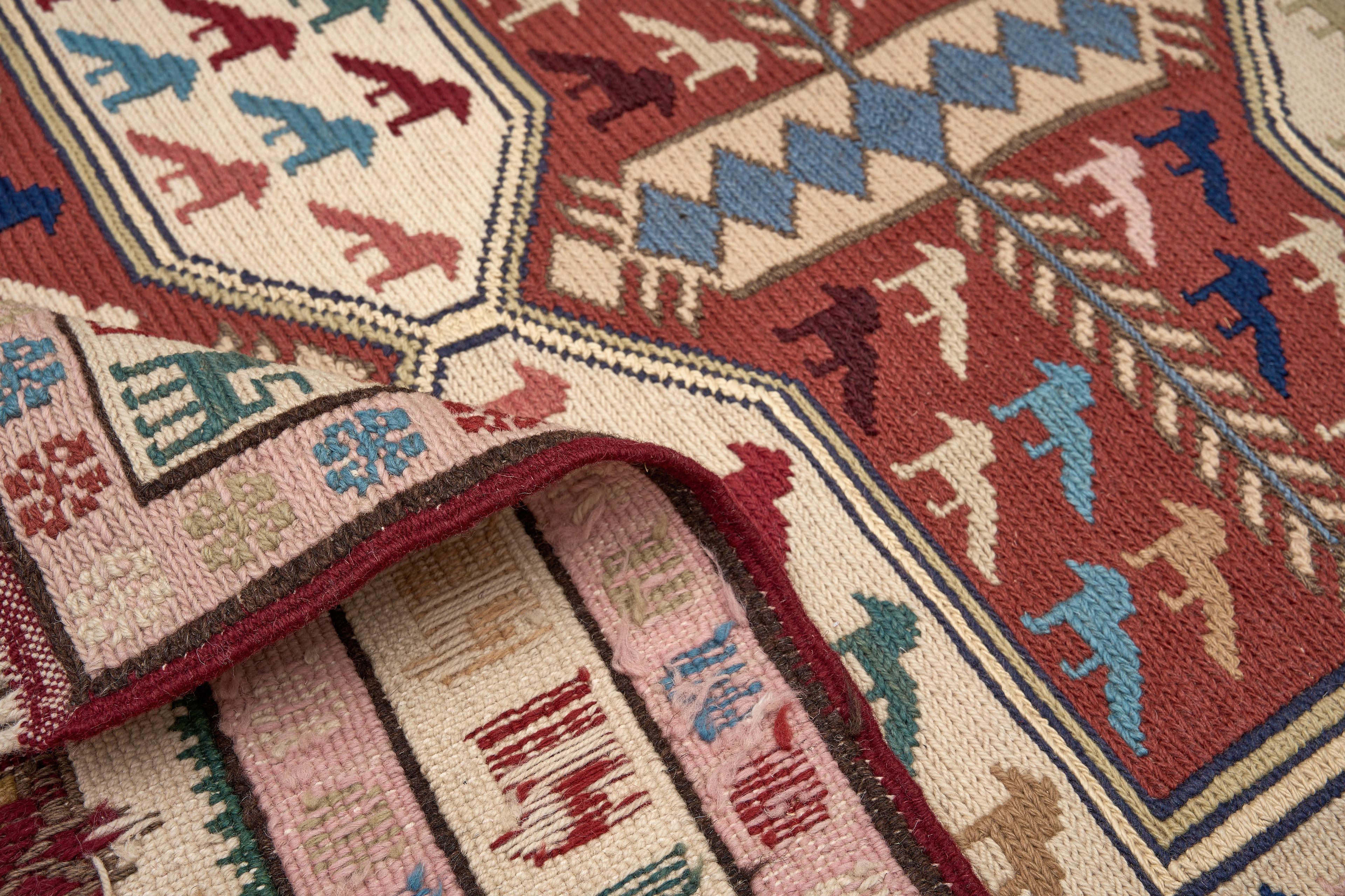 Öğretmenler Halı El Dokuma Derin Sumak Kilim