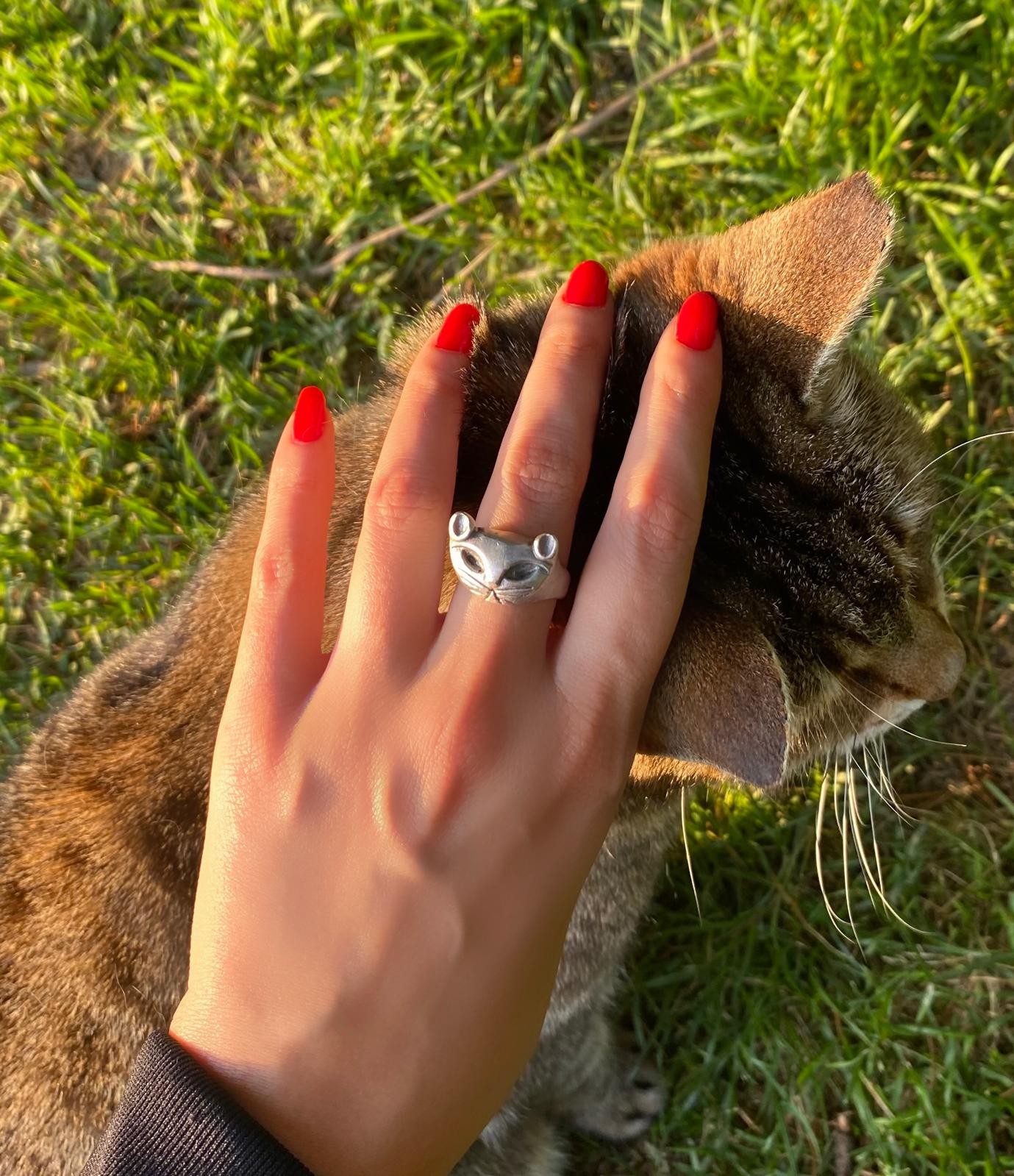 Kiki Silver Yüzük Pirinç Üzeri Gümüş Kaplama
