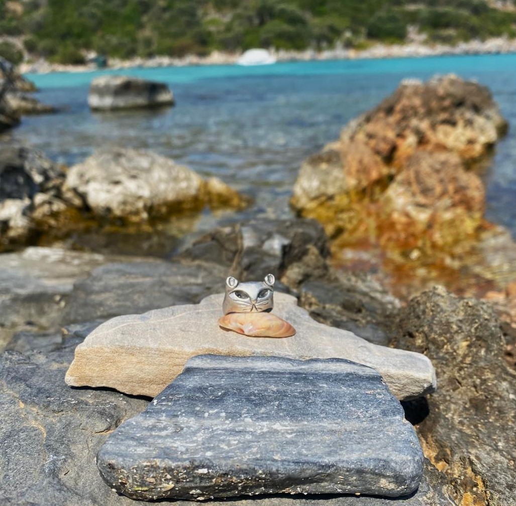 Kiki Silver Yüzük Pirinç Üzeri Gümüş Kaplama