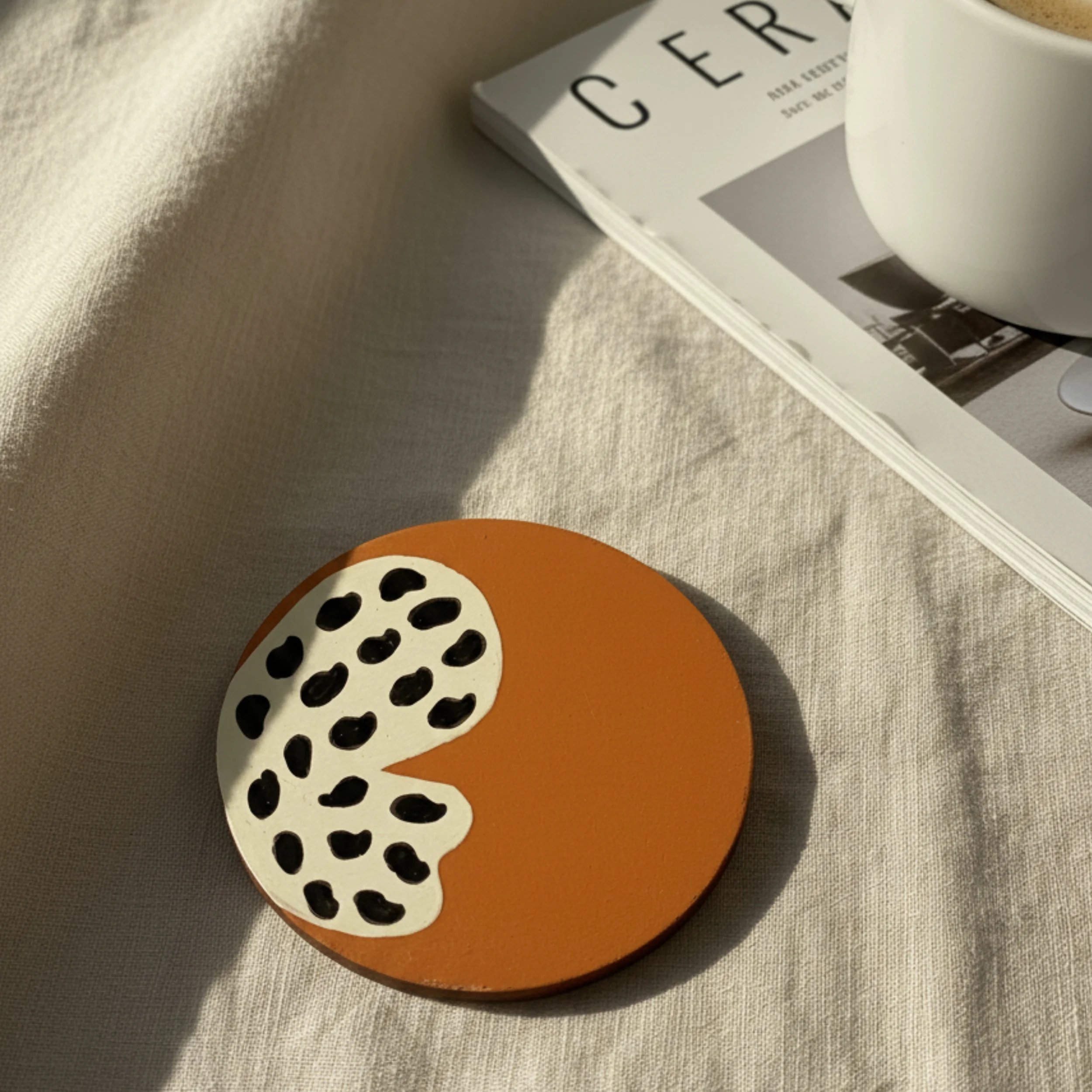 Kelebekler El Yapımı Ahşap Bardak Altlığı 4'lü