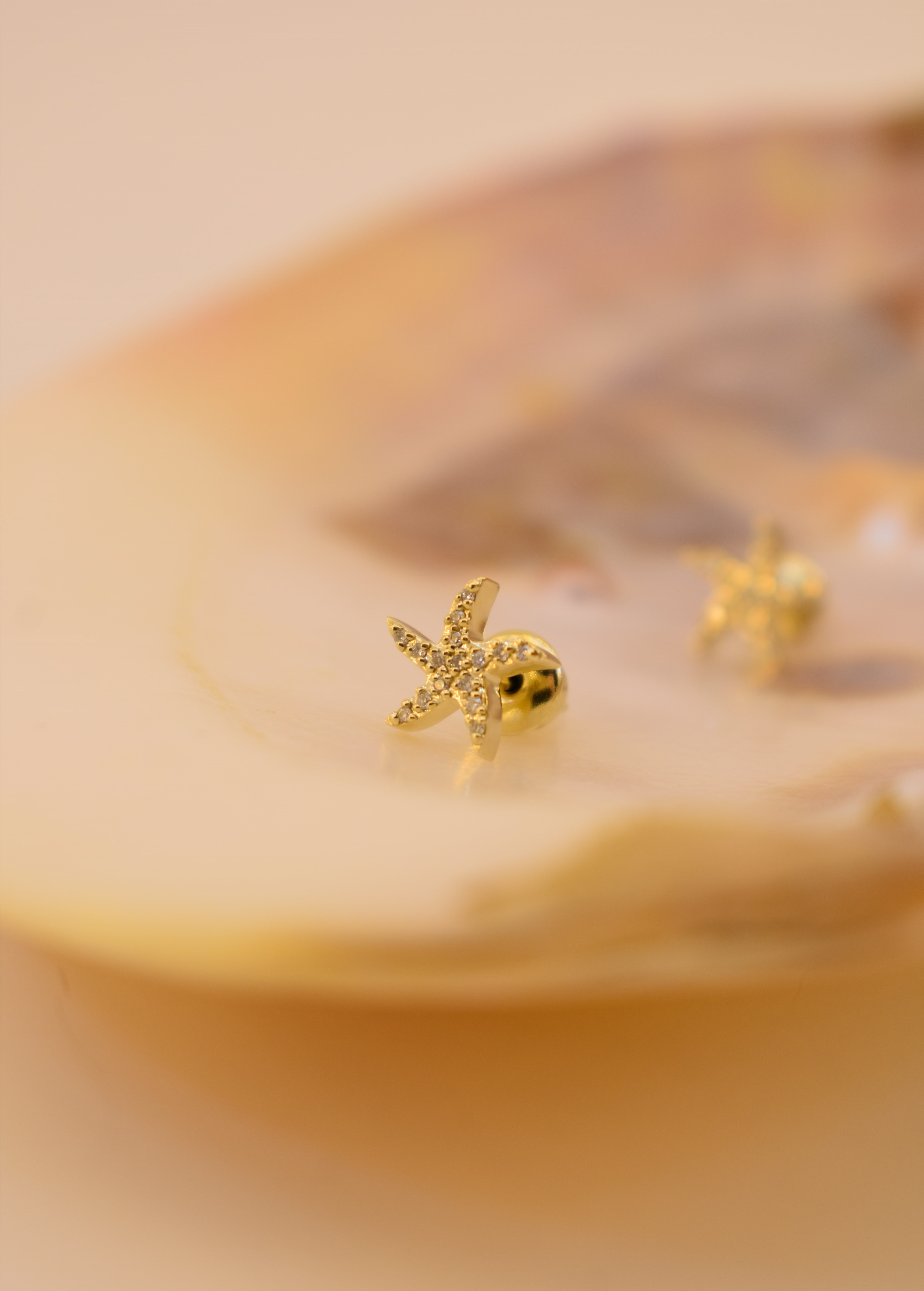 STARFISH DIAMOND EARRING